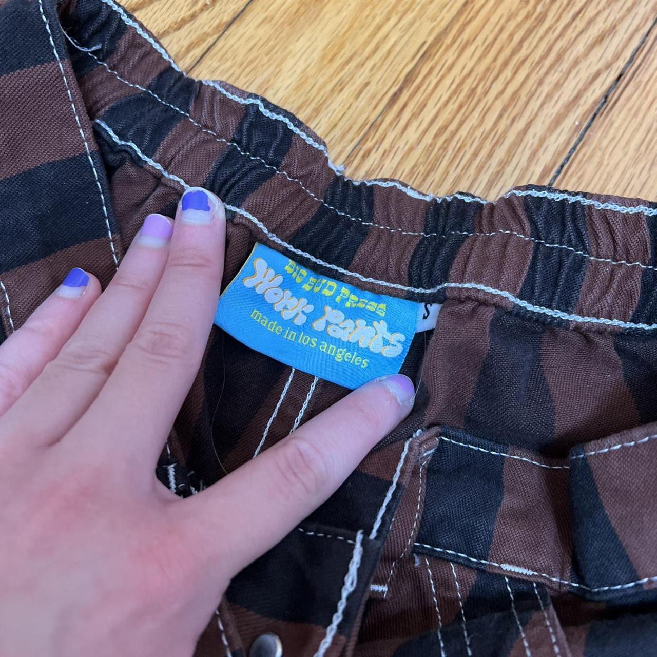 Big Bud Press striped work pants Size small Worn and... Depop