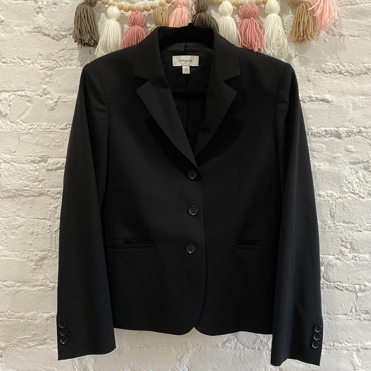 Coach Uniform Black Wool Blazer. Black wool blazer... Depop