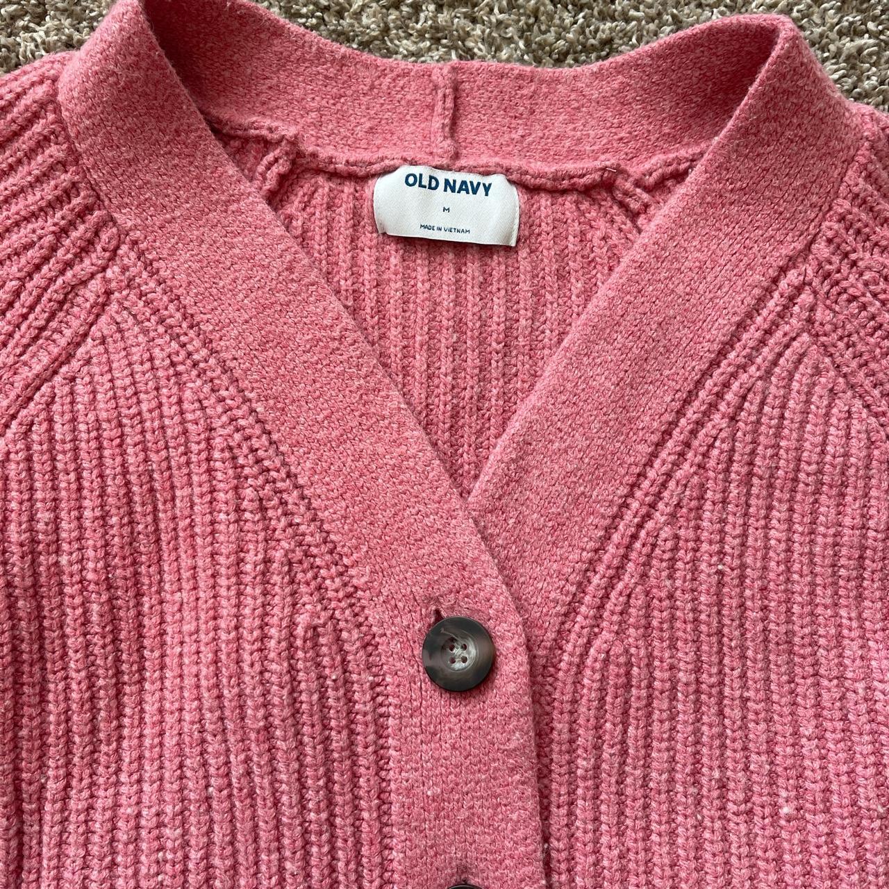 soft pink women’s button down old navy cardigan knit... Depop