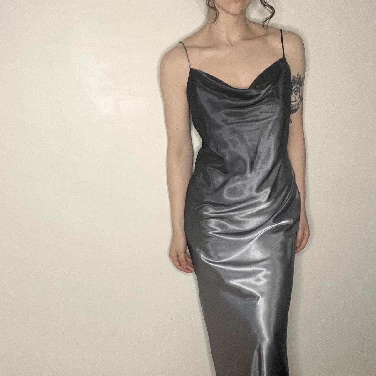 Sexy stunning Y2K satin dress. Full length,... - Depop