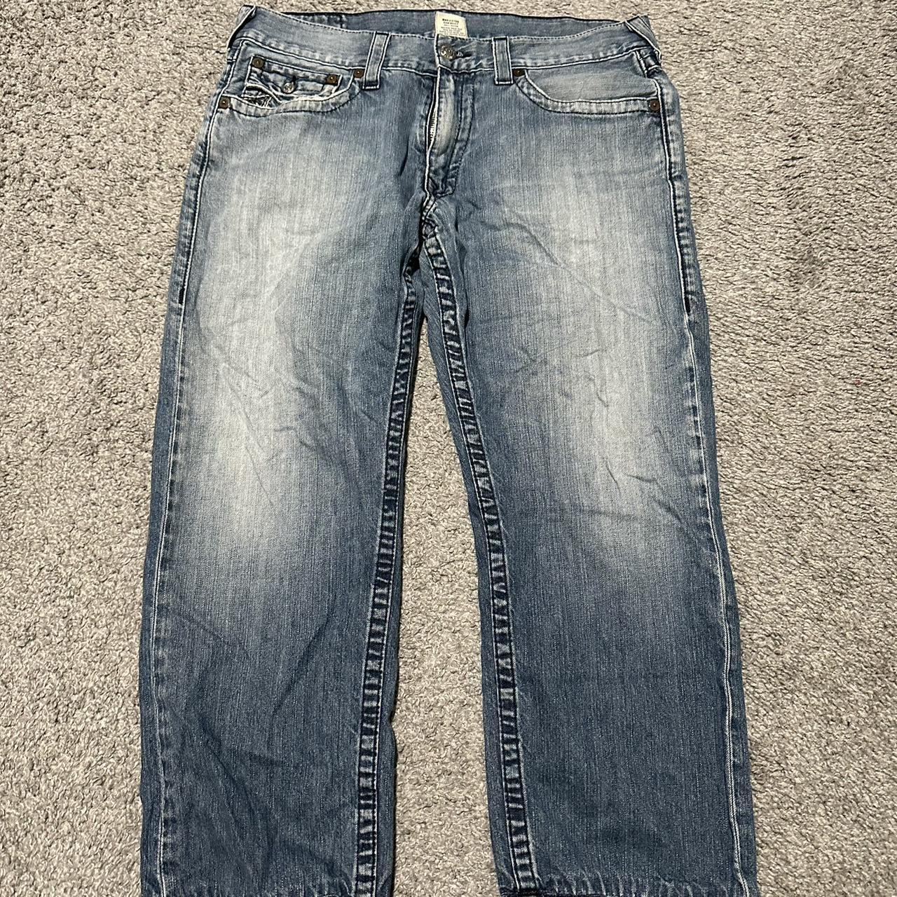 Crazy Y2K Baggy True Religion Jeans Men’s size... - Depop