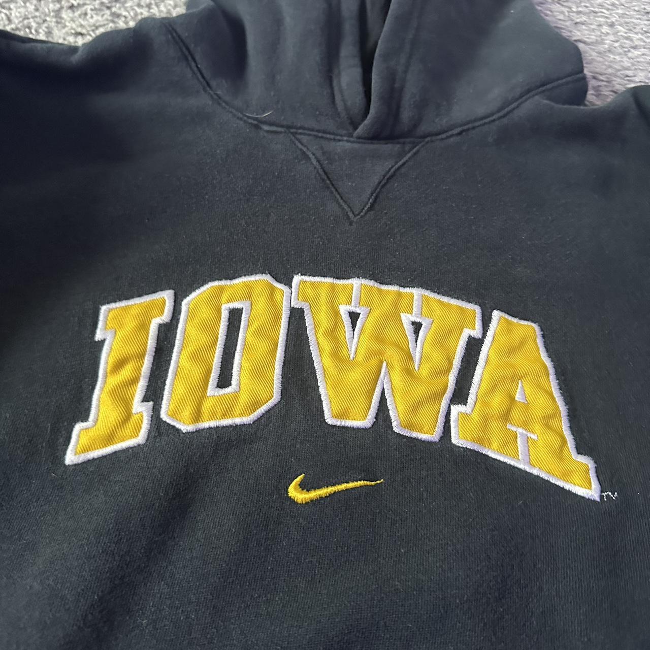 Y2k Iowa Hawkeyes Nike Center Swoosh Hoodie Youth... - Depop