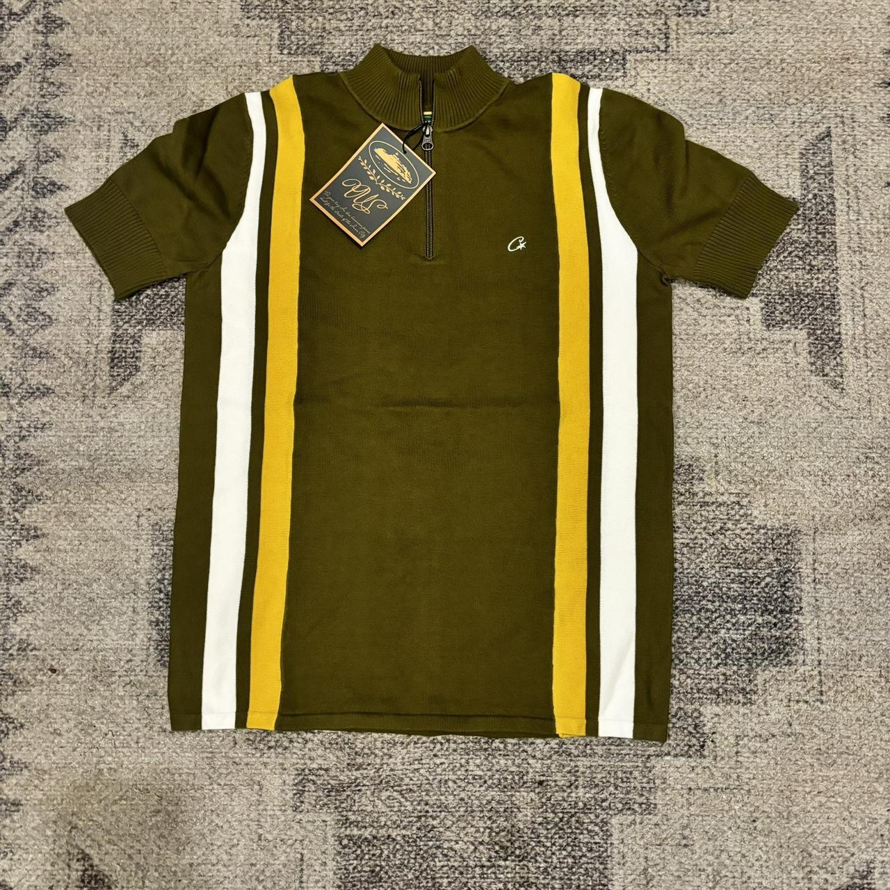トップス CORTEIZ zip polo Corteiz green and yellow quarter zip polo | Depop