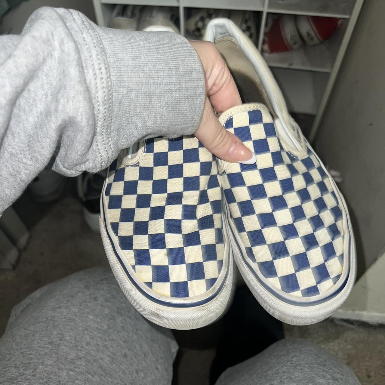 Blue Checkered Vans SIZE 9 Women s