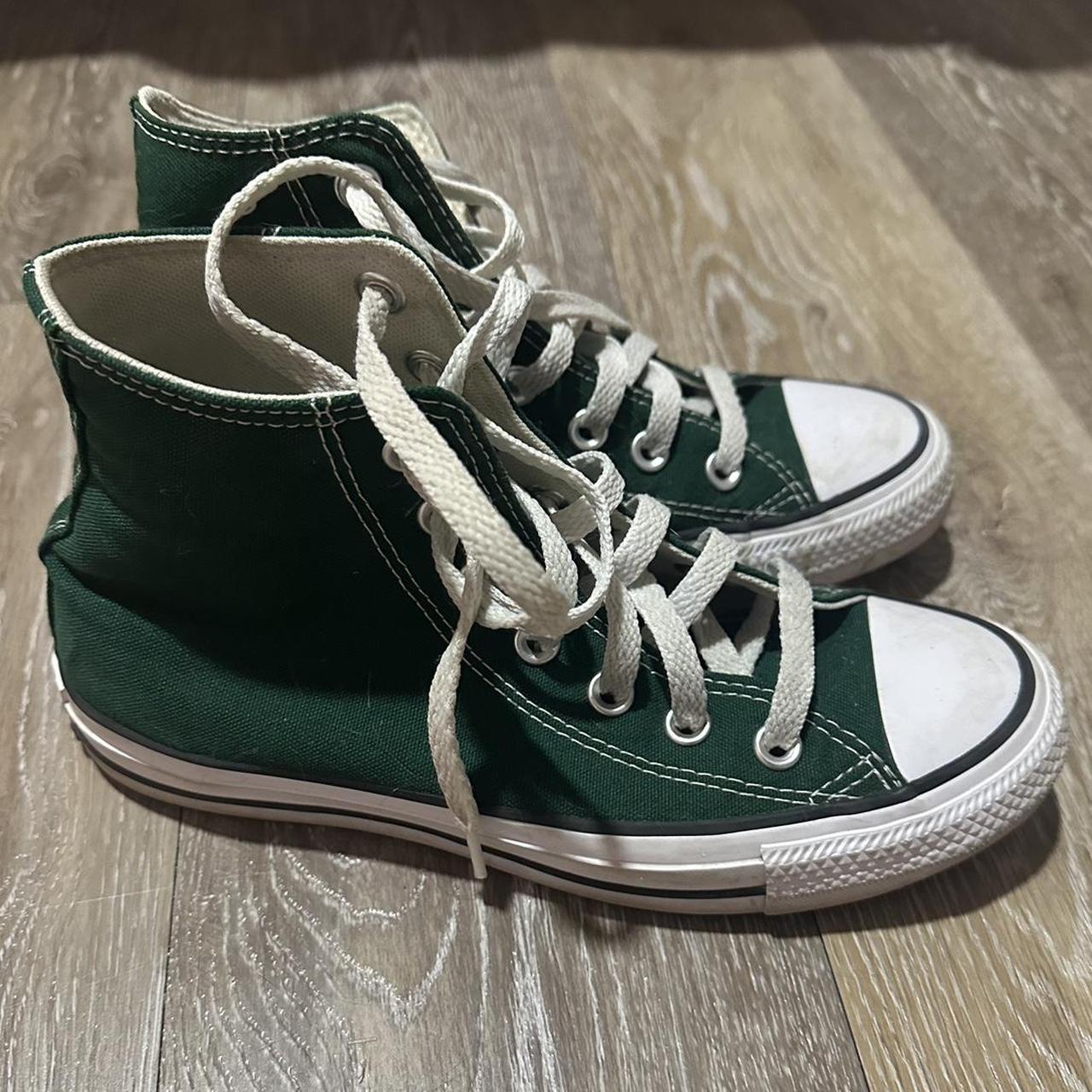 dark green high top converse women’s size 6 only... Depop