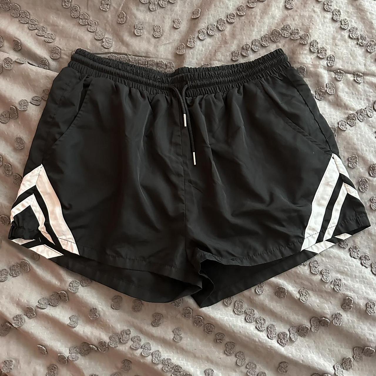 black and white elite shorts
