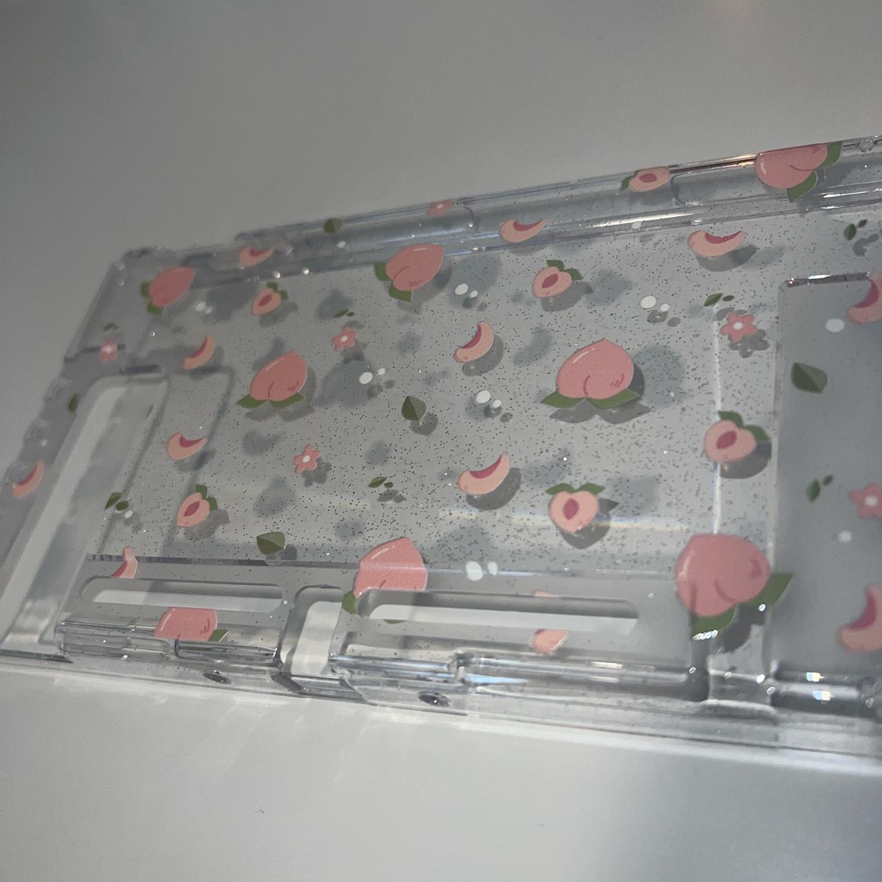 Peach switch case Glitter clear Fits the original... - Depop