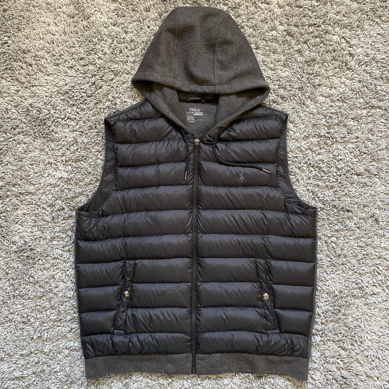 Polo Ralph Lauren Men's Black and Grey Gilet | Depop