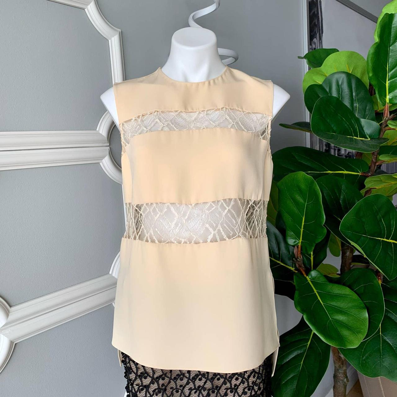 Cream Lace Inset Top