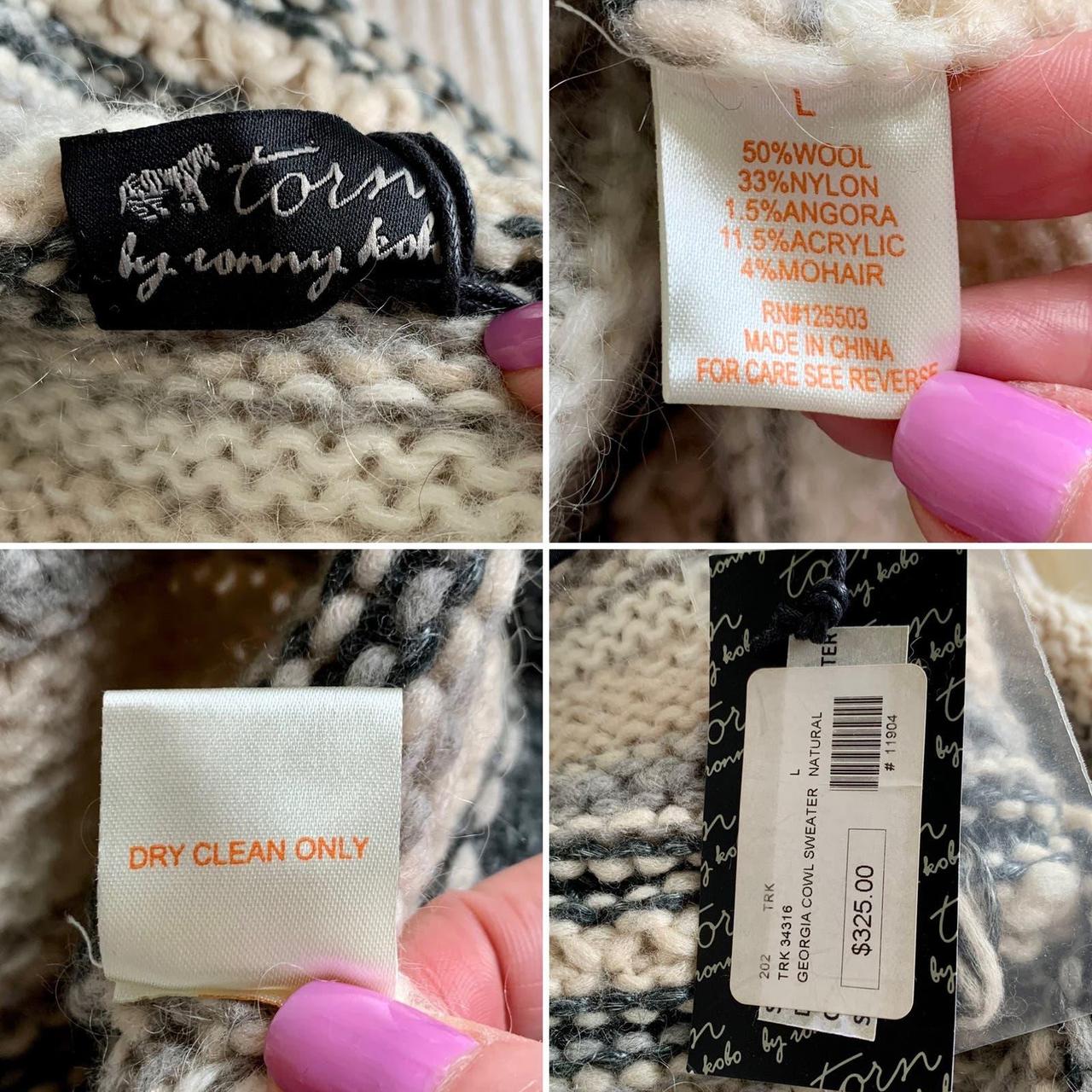 Torn by Ronny Kobo Georgia selling Cropped Sweater Size Large