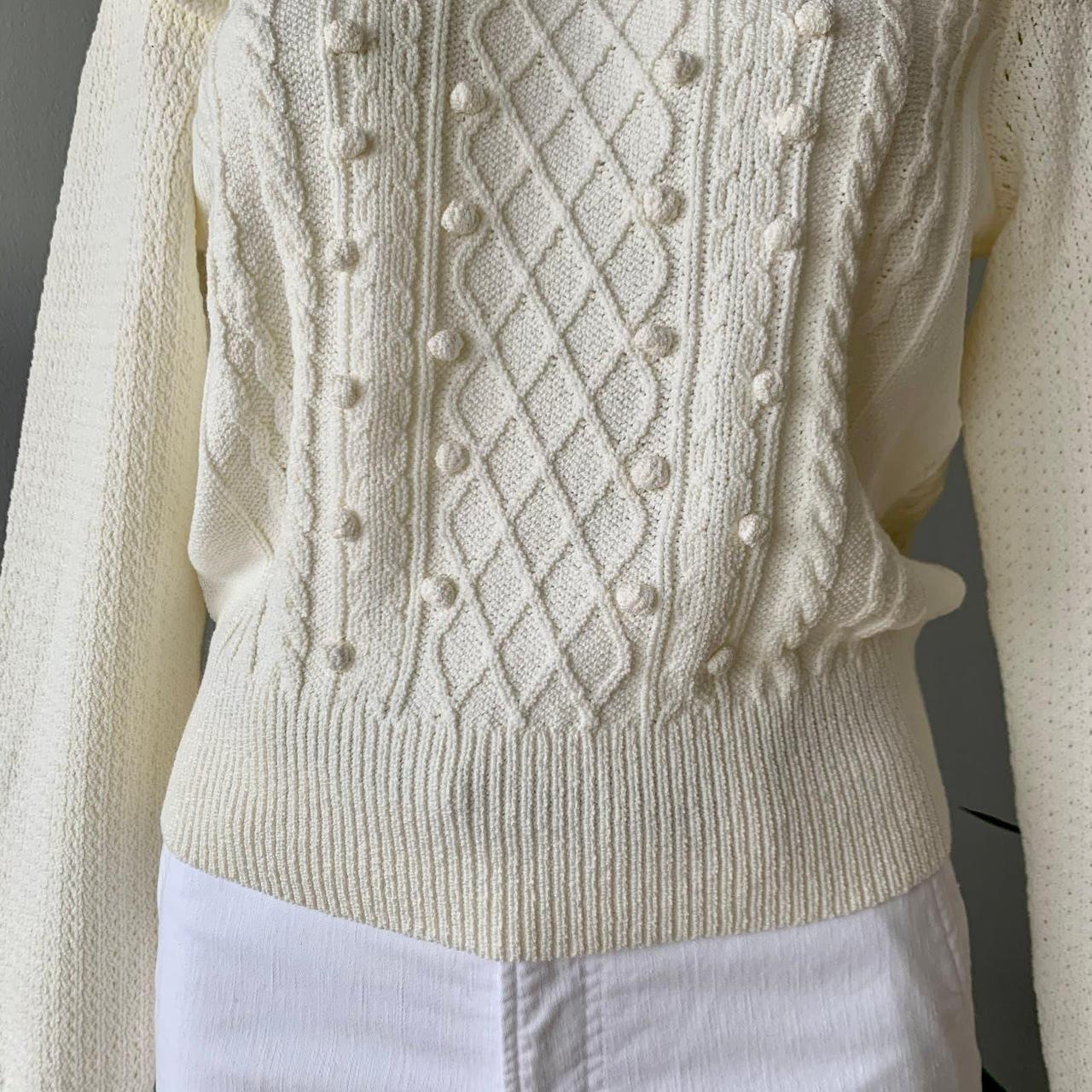 Veronica Beard Ruffle popular Cable Knit Sweater