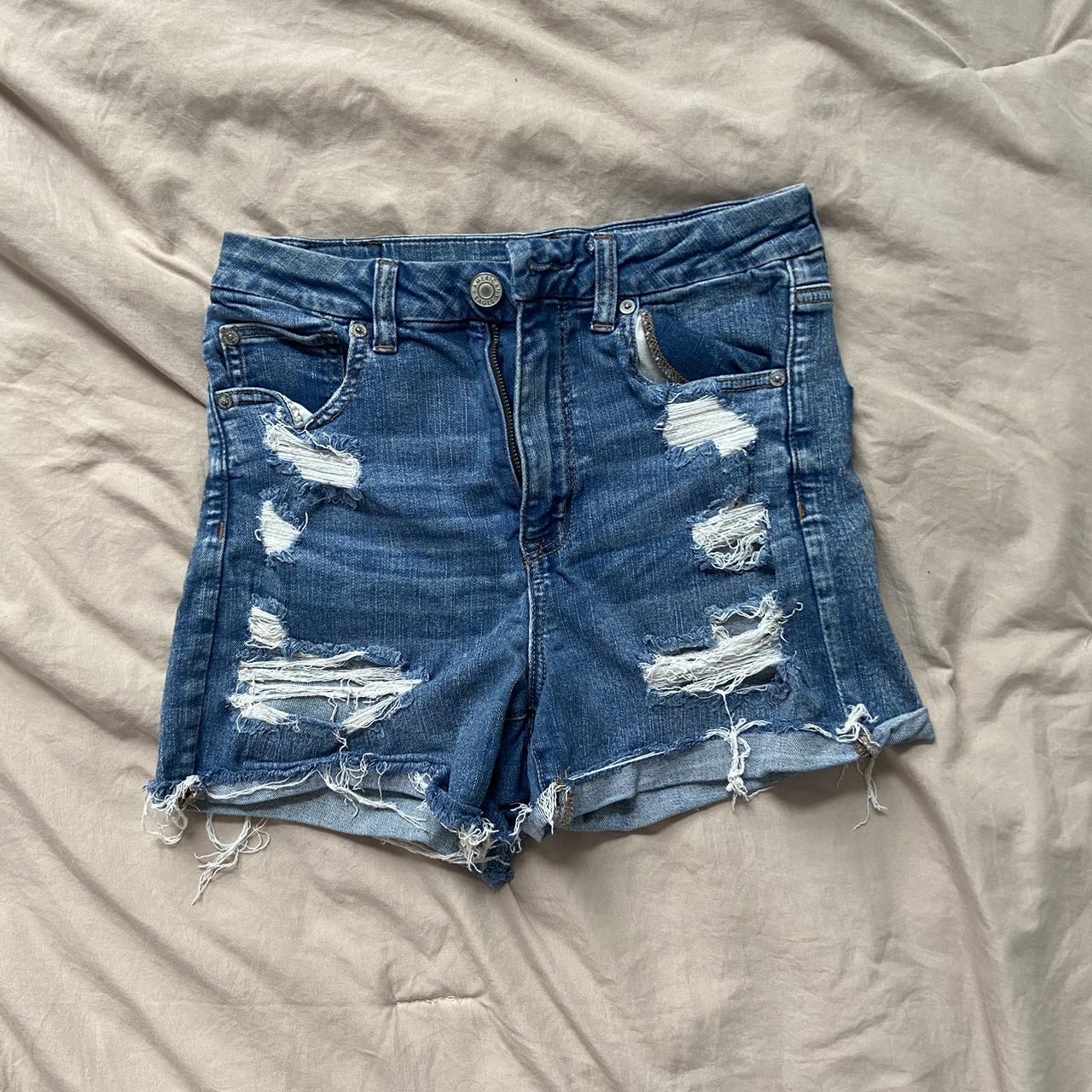 American Eagle Women's Blue Shorts Depop