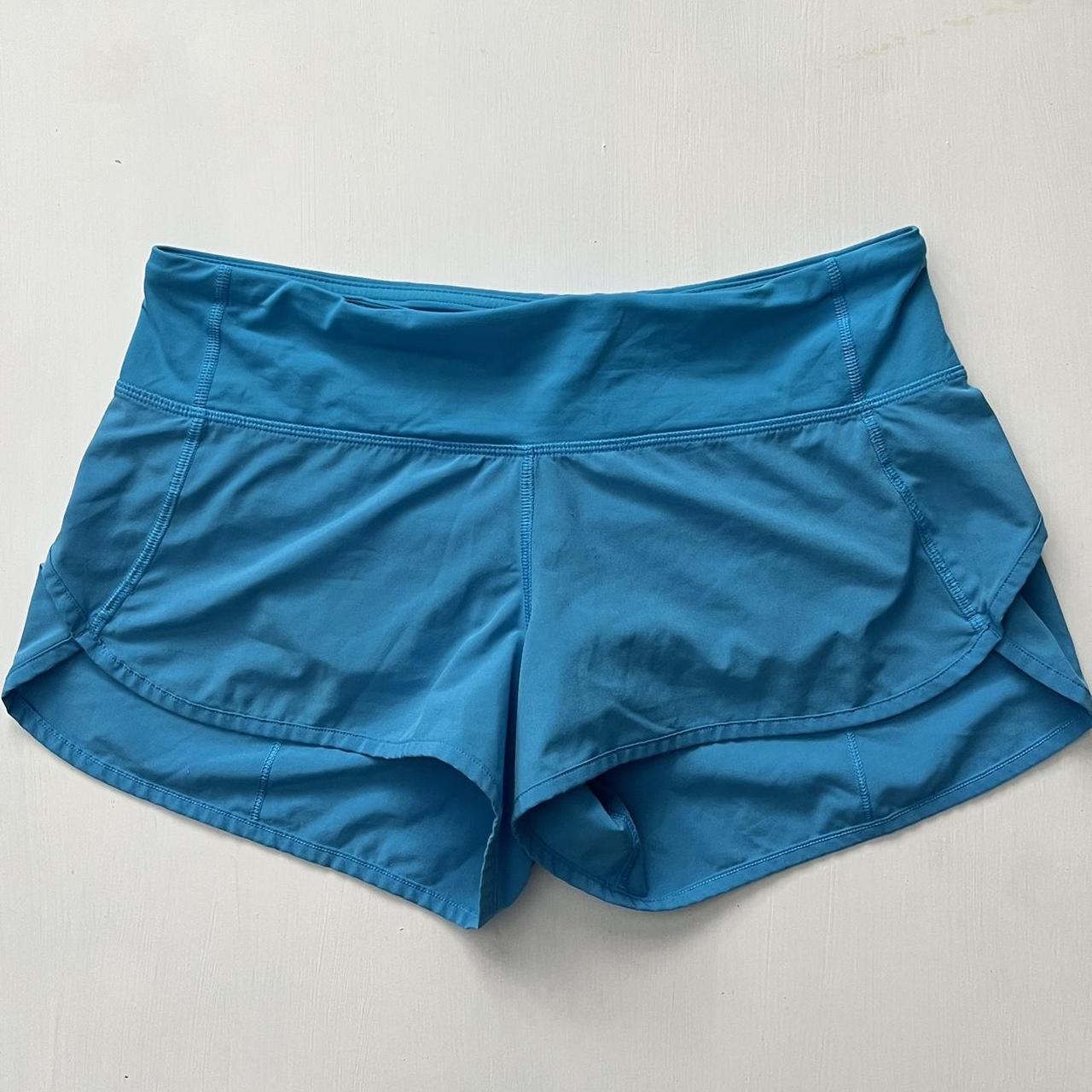 lululemon speed up shorts size 6 flaw- one very... - Depop