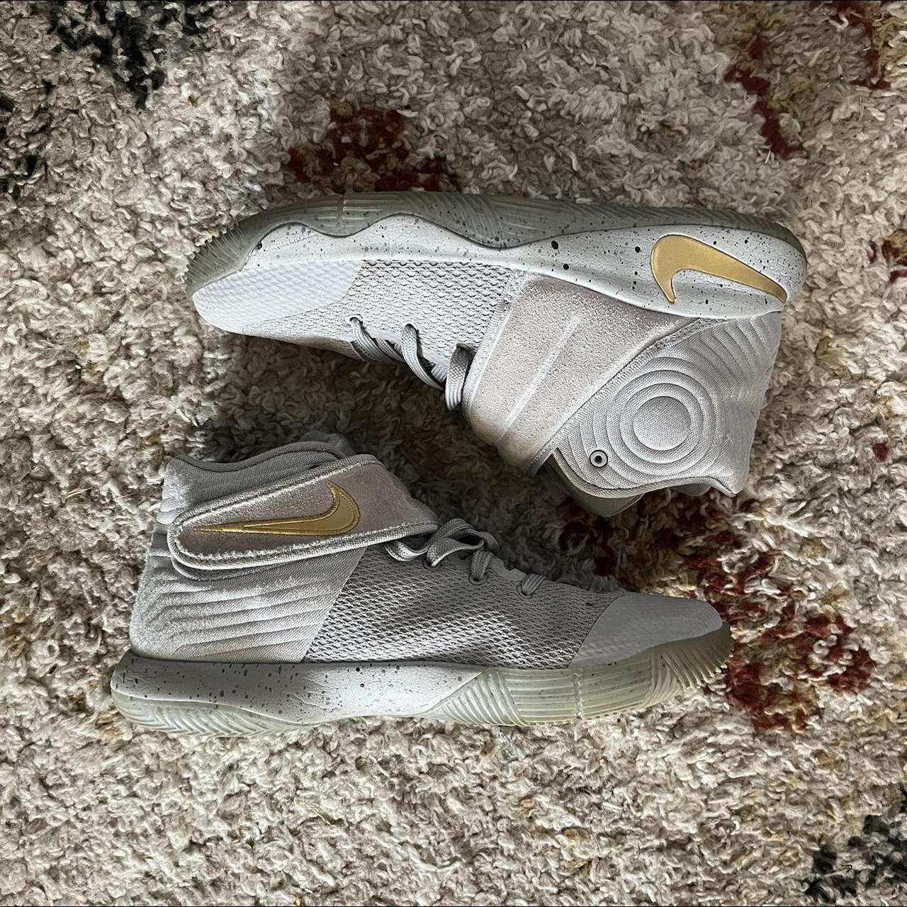 Kyrie 2 sale grey and gold