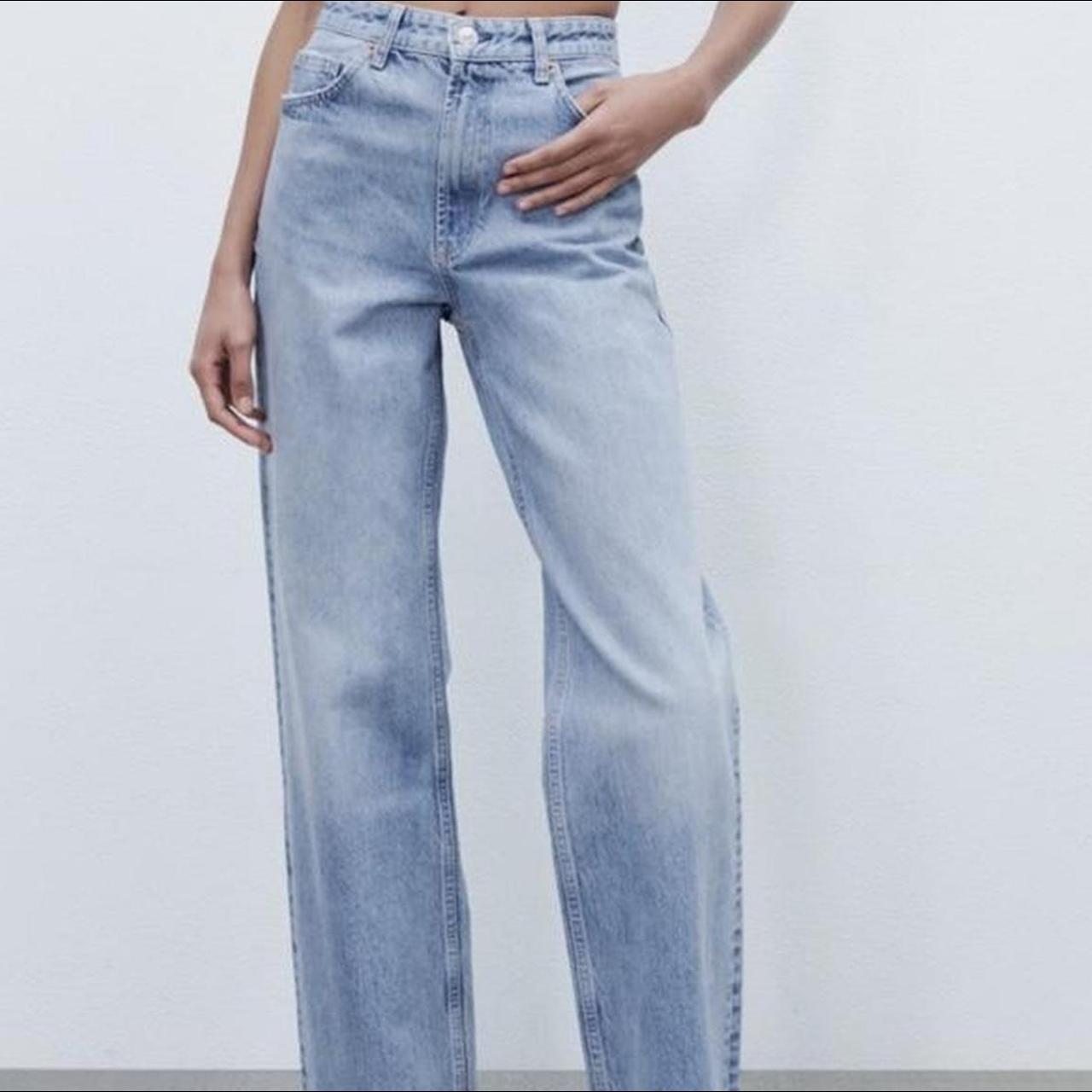 ZARA Wide Leg High Rise Jeans Size 4 Perfect... - Depop