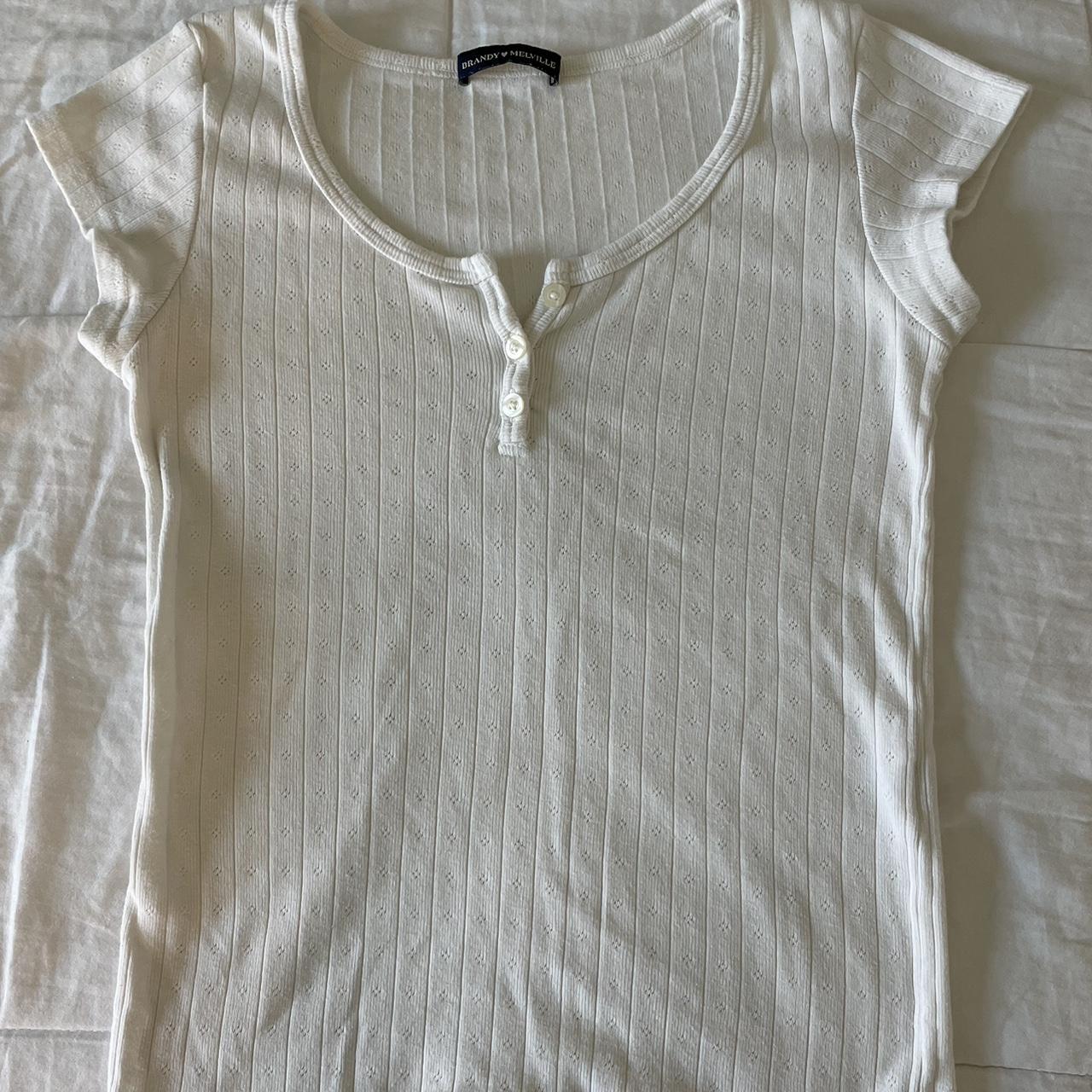 Brandy Melville Women's White Blouse | Depop