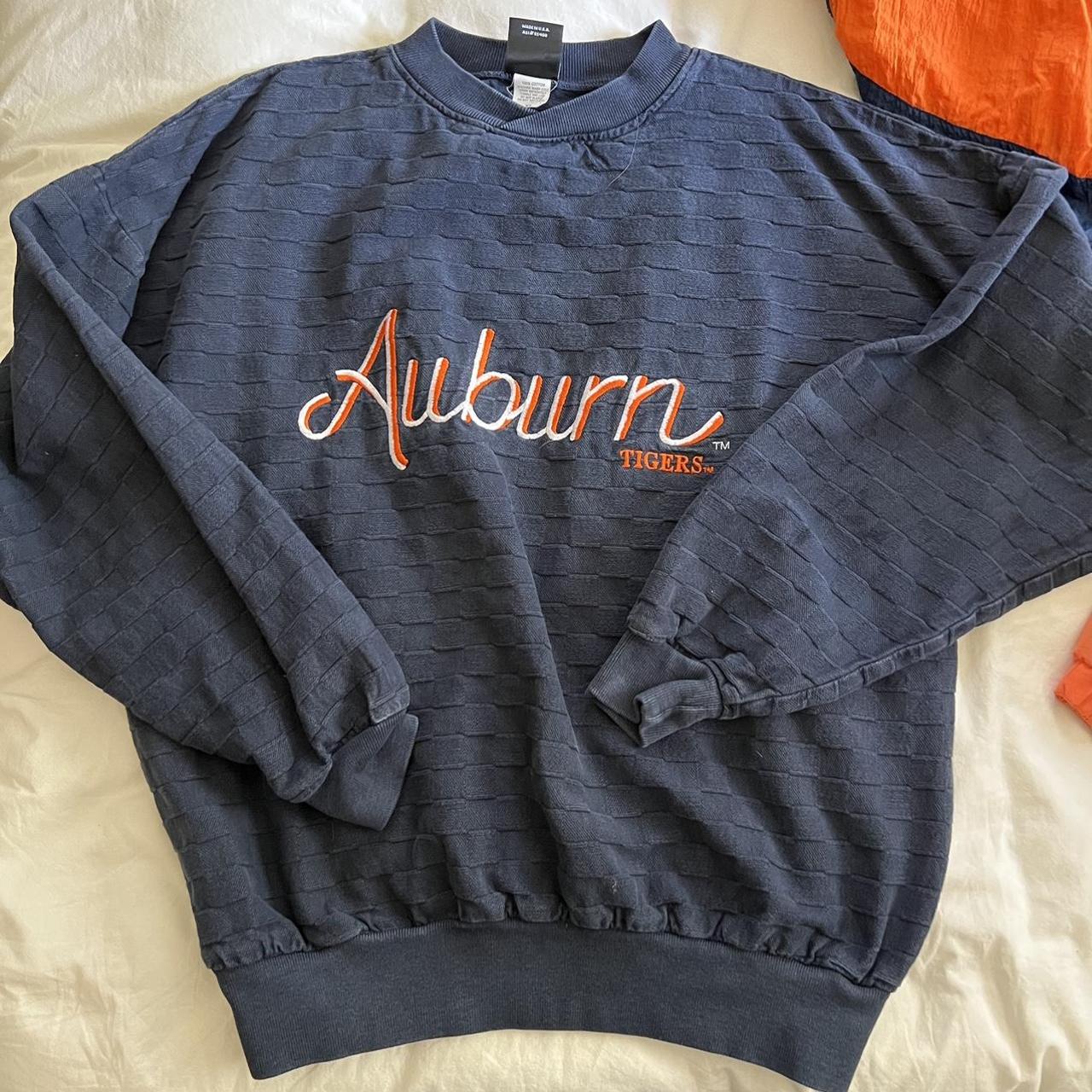 Rare Vintage Auburn Tigers Crewneck W A Checkered Depop