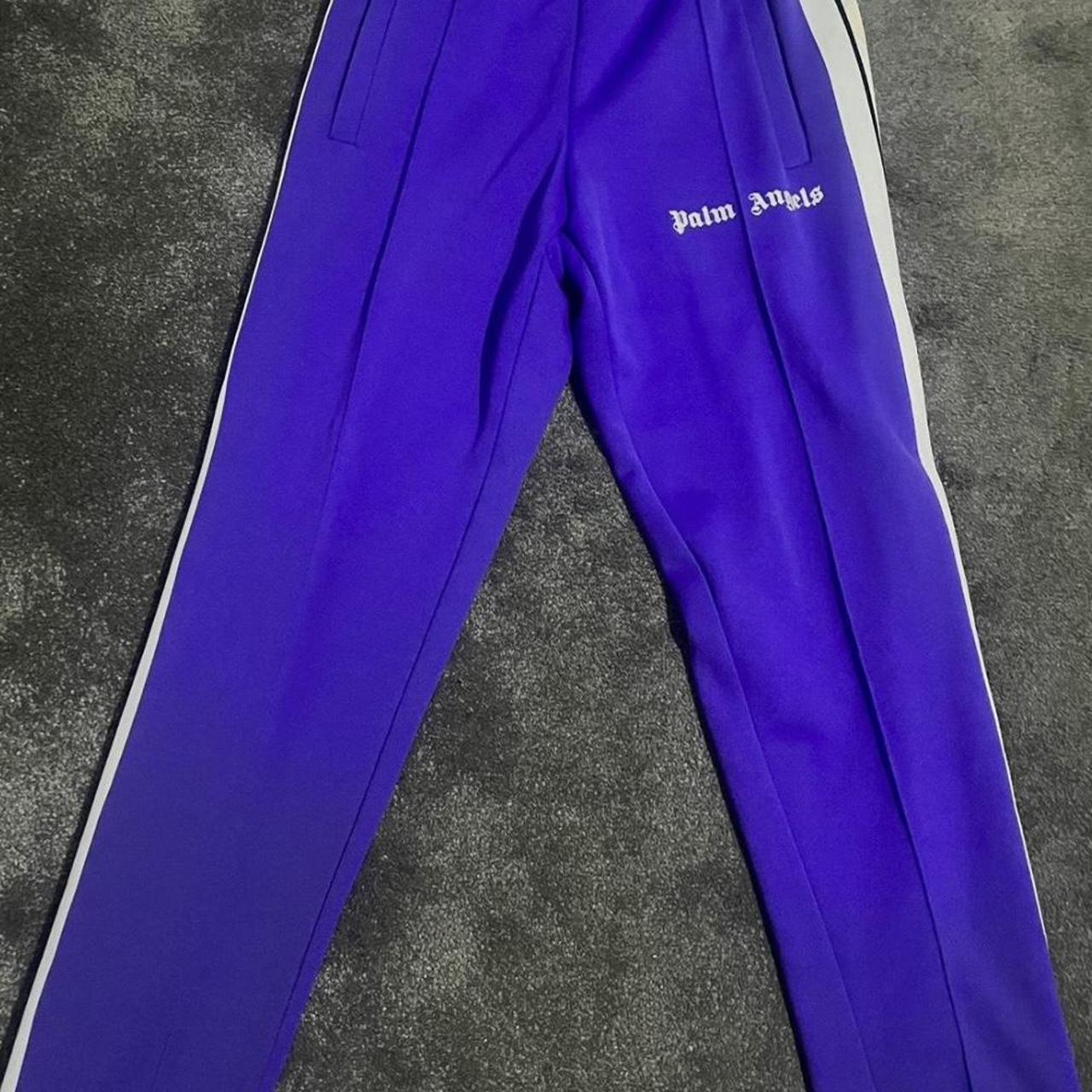 Palm Angels Track Pants Size L Purple &... - Depop