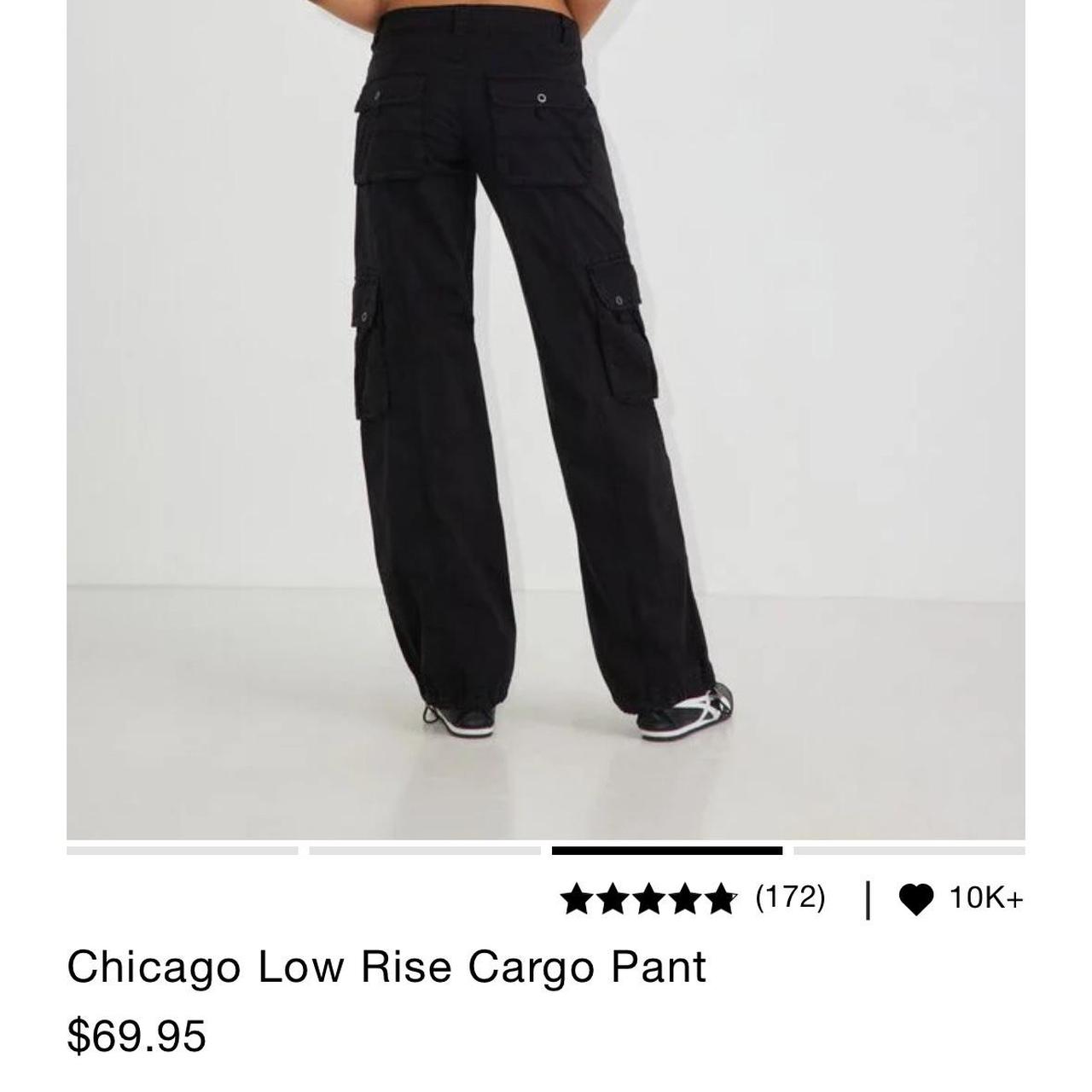 Chicago Low Rise Cargo Pant Black