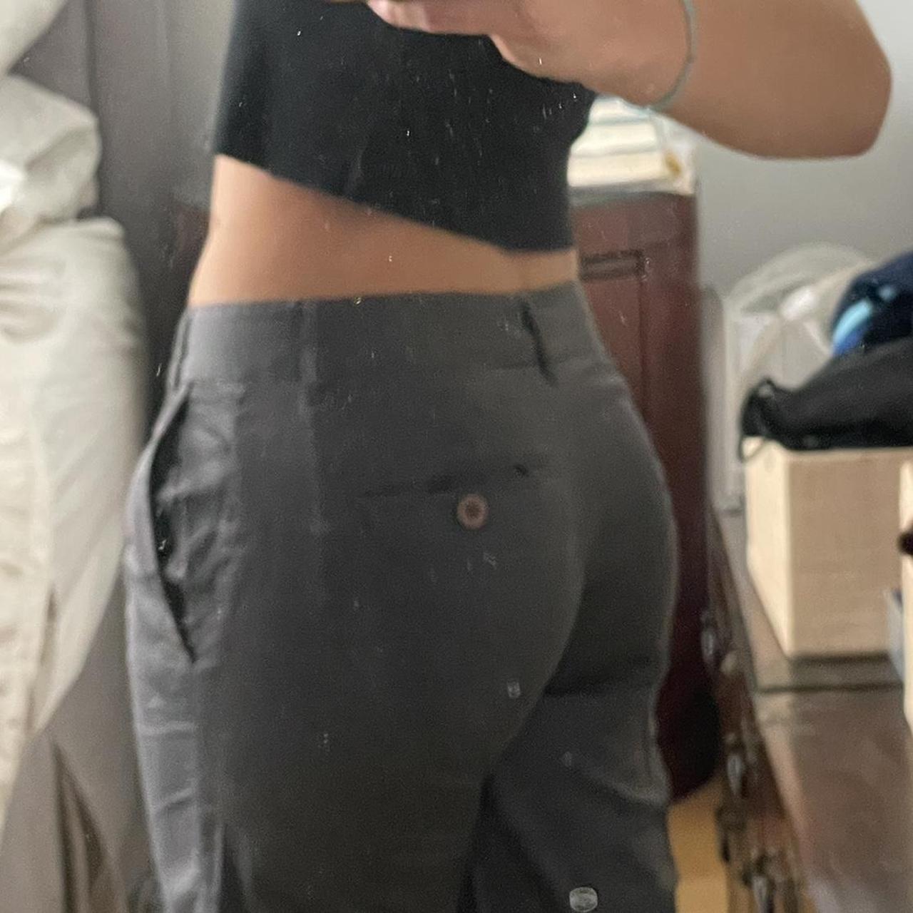 low waisted wide leg pants from the 2000s (they’re... - Depop