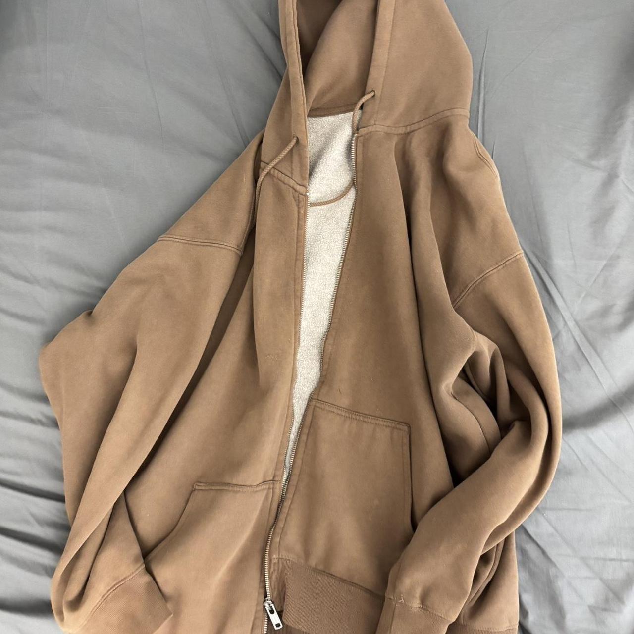 Brandy Melville Women's Hoodie Tan/Brown One size – super