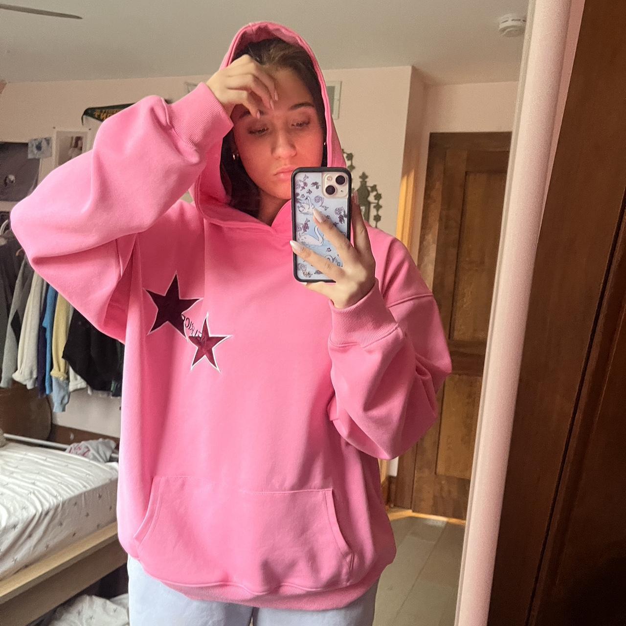 Aelfric Eden Pink 3D Embroidered Hoodie - Depop