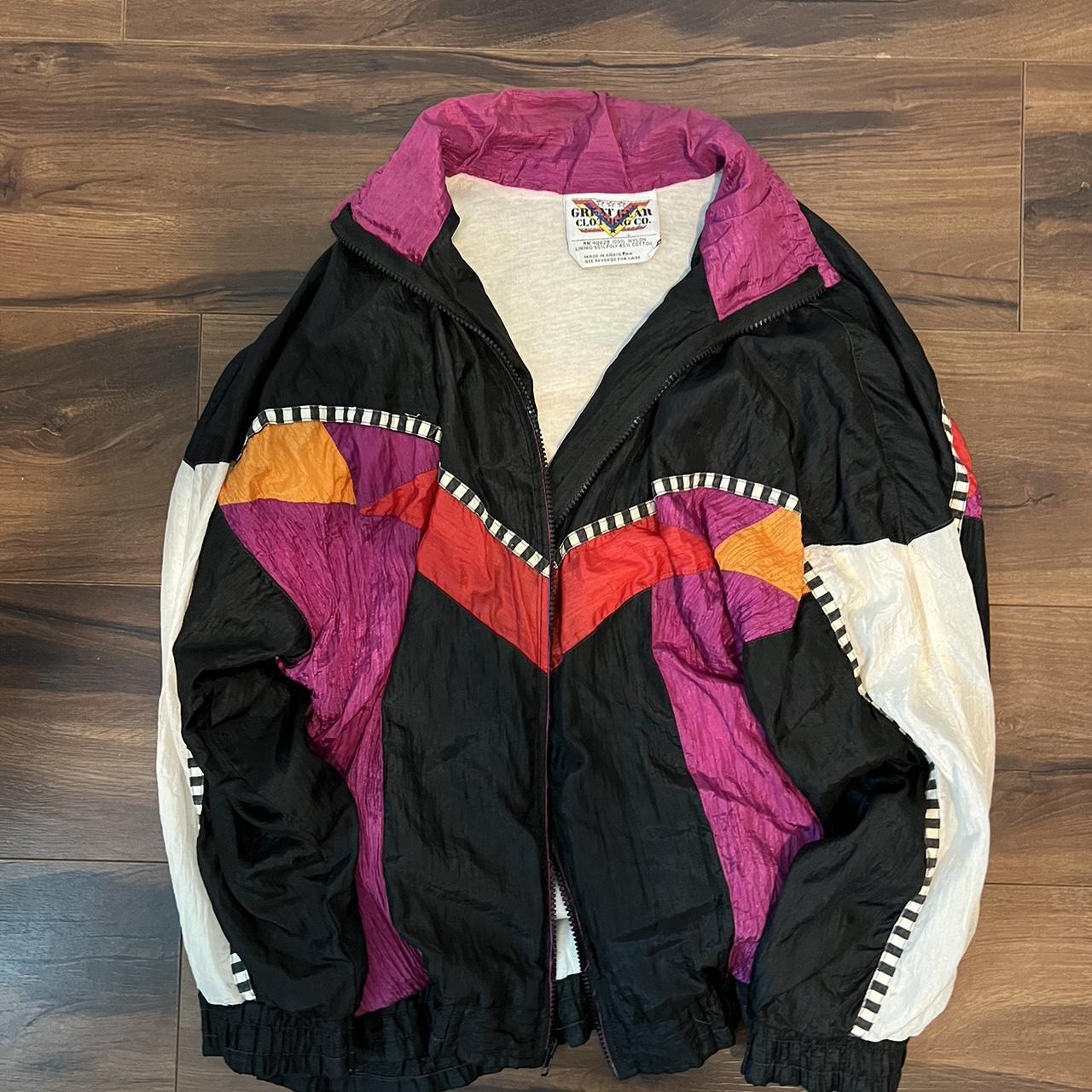 VINTAGE unique 1980s windbreaker Very Miami. Depop