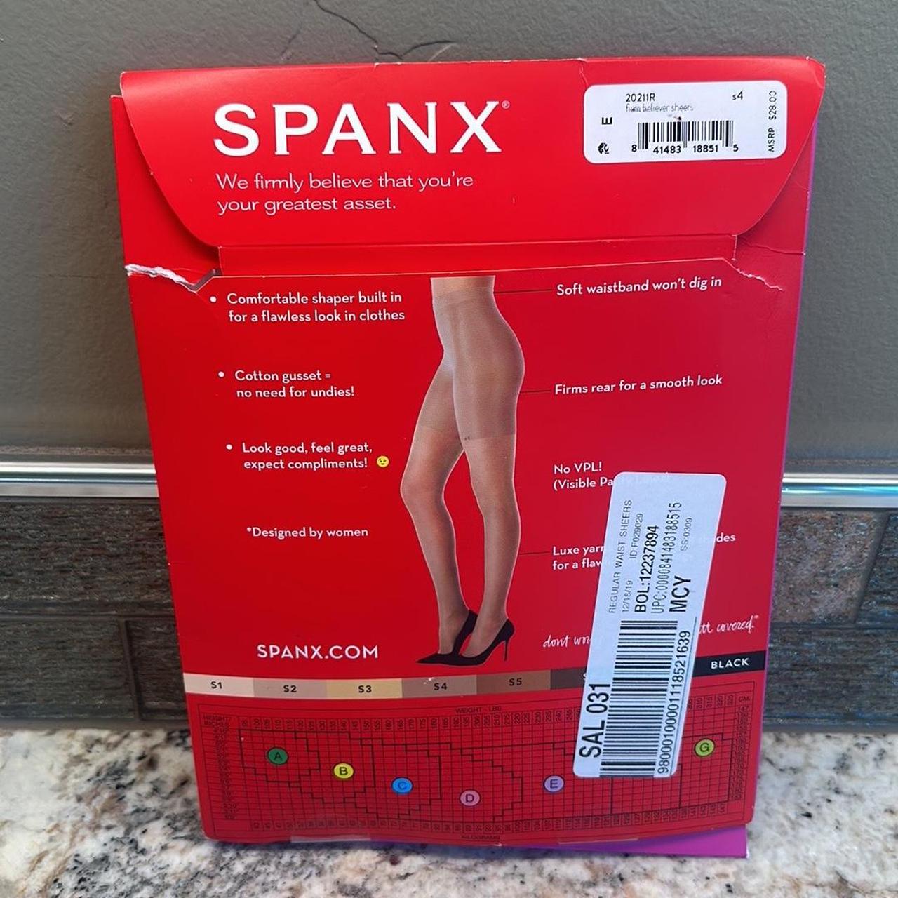 SPANX Firm Believer Shaping Sheers Pantyhose E - Depop
