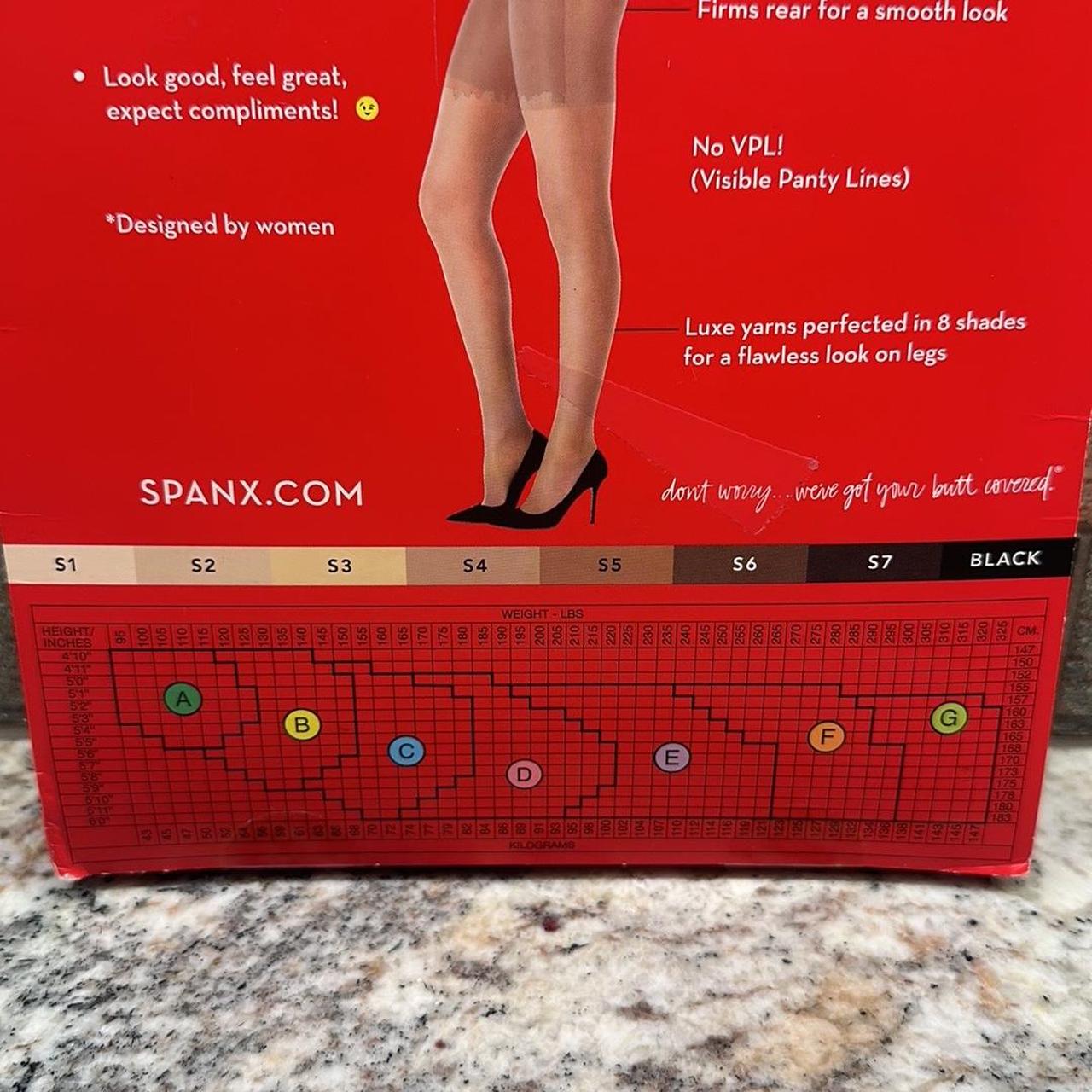 SPANX Firm Believer Shaping Sheers Pantyhose Size C - Depop