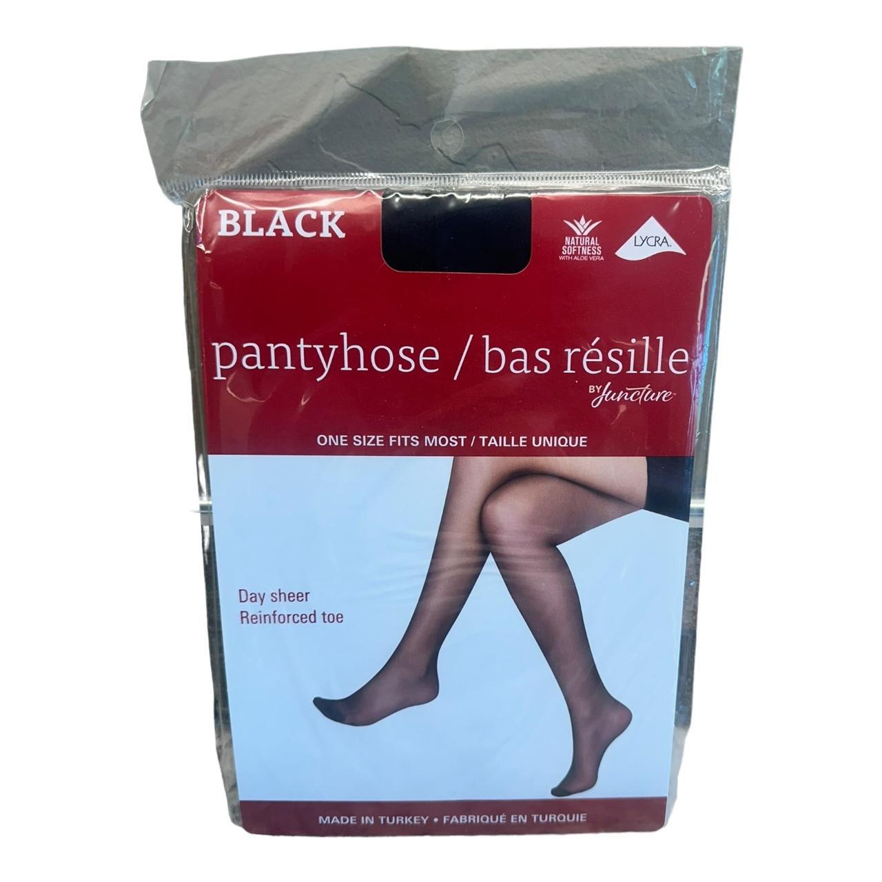 Lycra One Size Day Sheer Black Pantyhose Reinforced. Depop