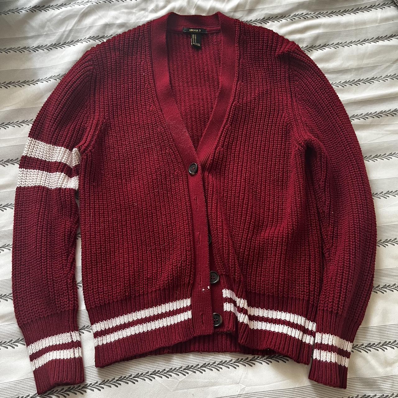 Forever 21 red cardigan hotsell