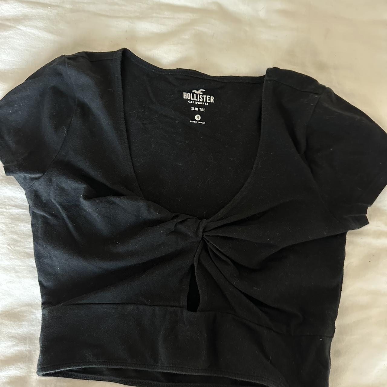 Hollister black crop outlet top