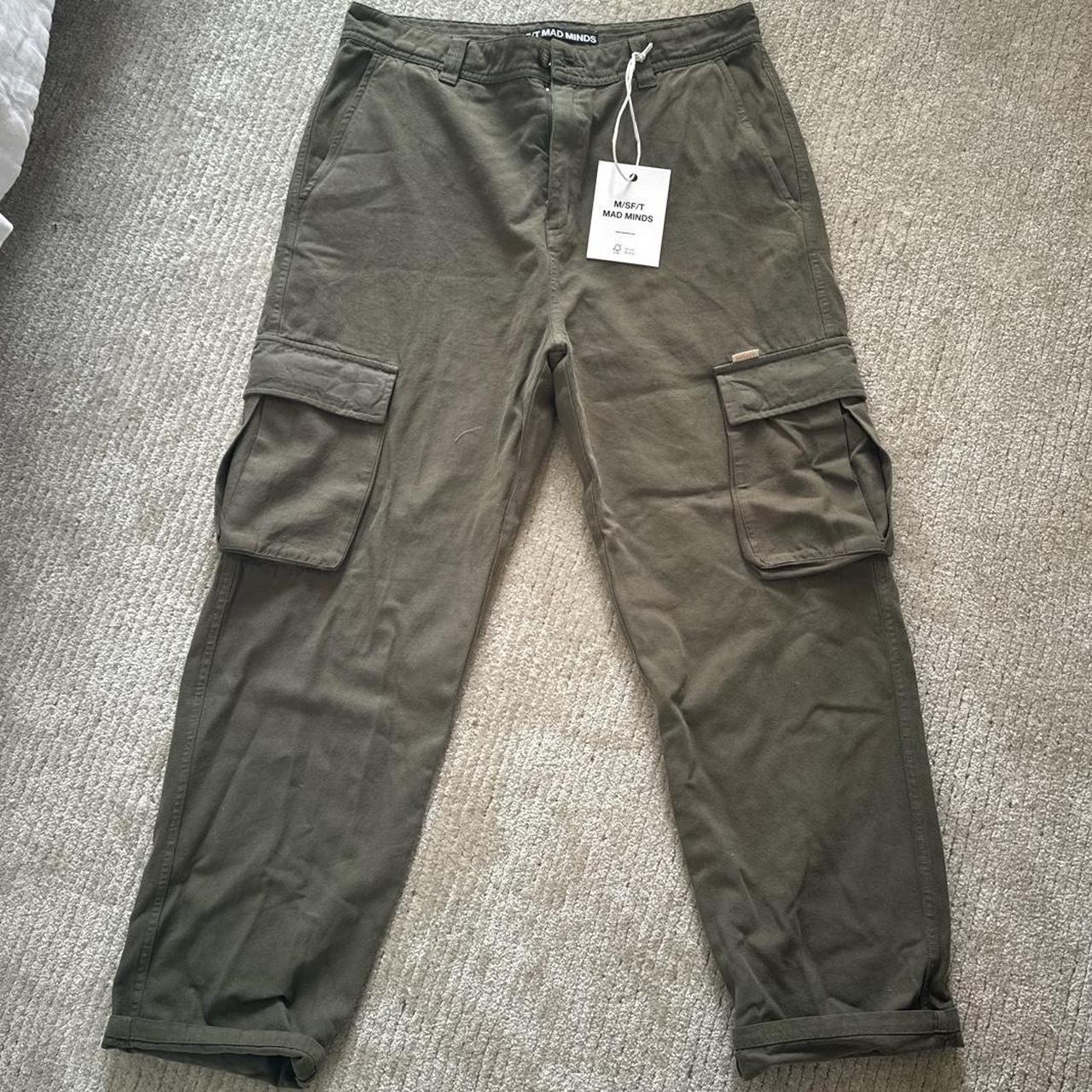 MISFIT green onion cargo pants size 30”, baggy-ish... - Depop