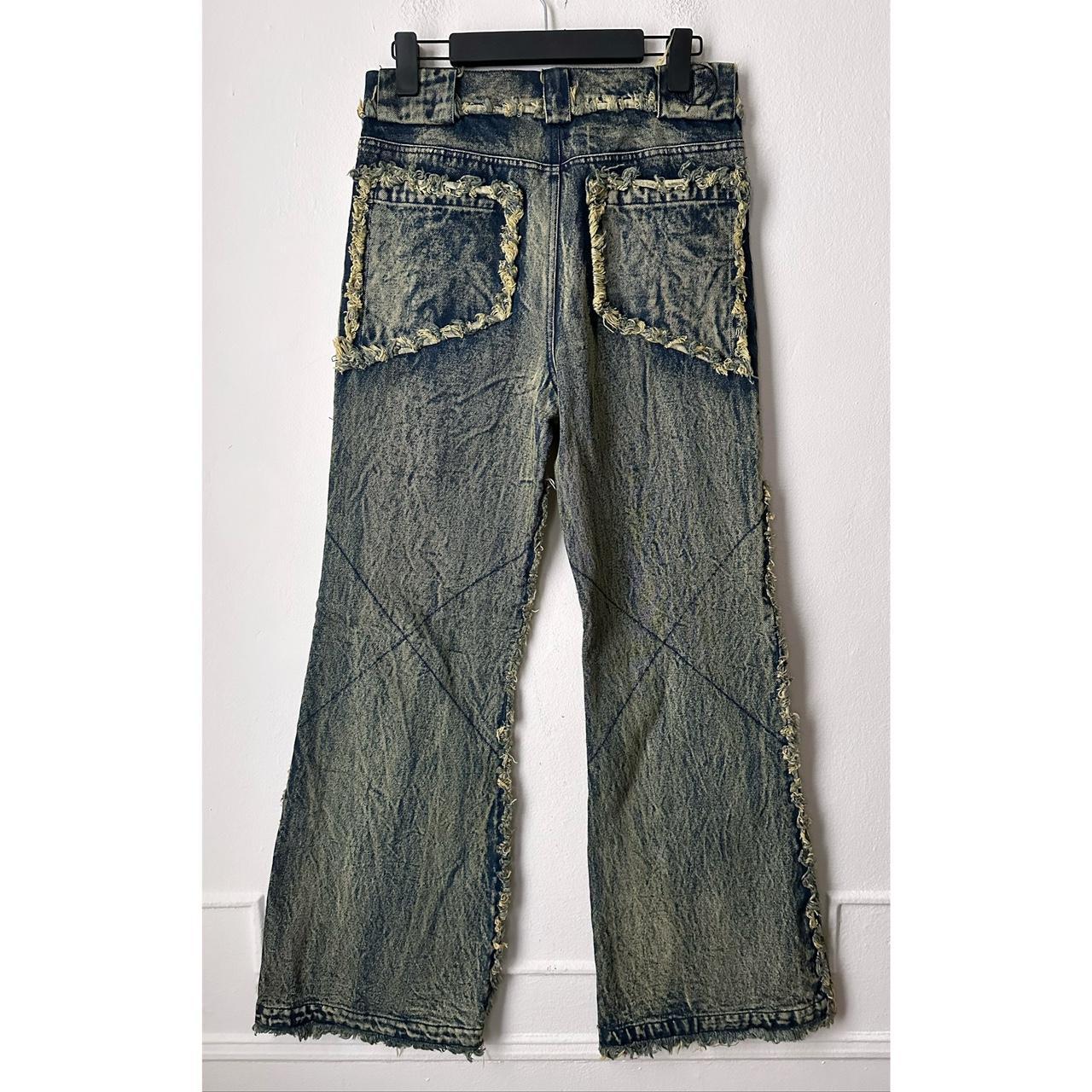 FLARED DENIM 002 GREEN/BLUE – NO/FAITH STUDIOS