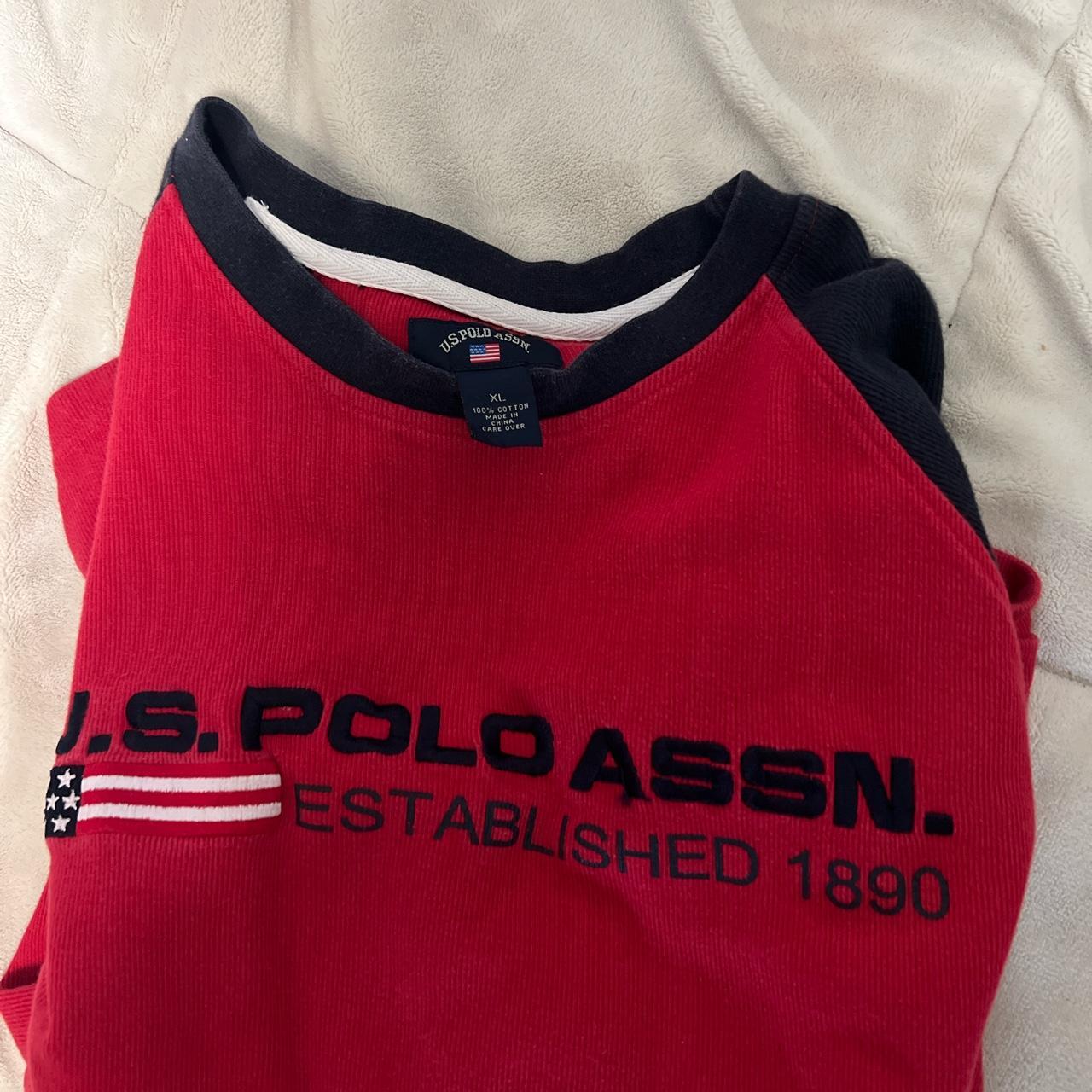 U.S. Polo Assn. Women's Red and Navy Sweatshirt (2)