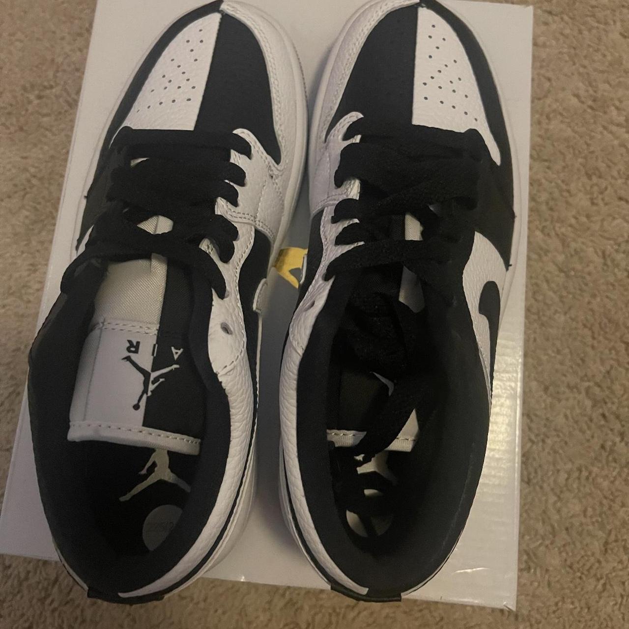 Air Jordan 1 Low Split White Black... - Depop