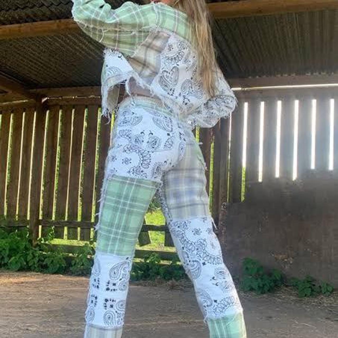 Jaded London Patchwork Bandana Boyfriend Jeans Depop