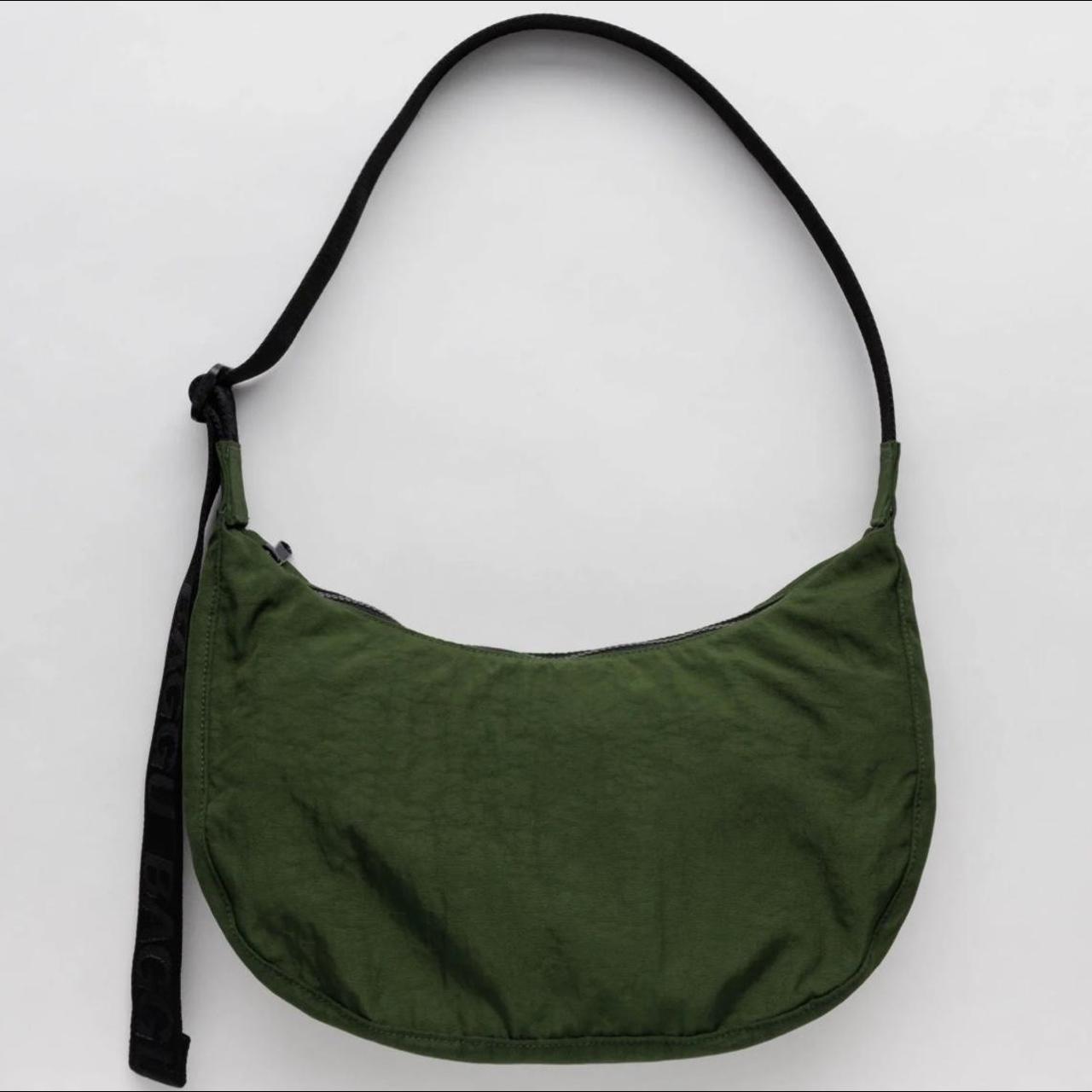 BAGGU Medium nylon crescent bag in bay laurel Brand... Depop
