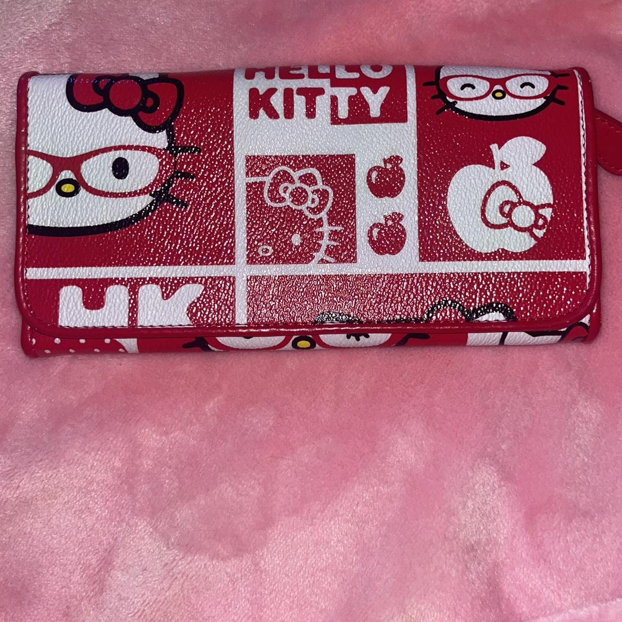 Red and White Hello Kitty Wallet Rarely Used- In... - Depop
