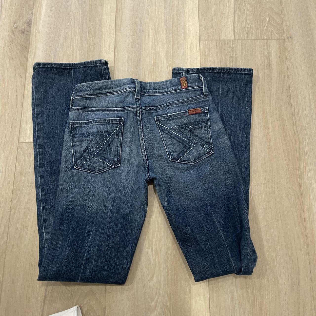 Y2k seven for all man kind jeans Rhinestone back... - Depop