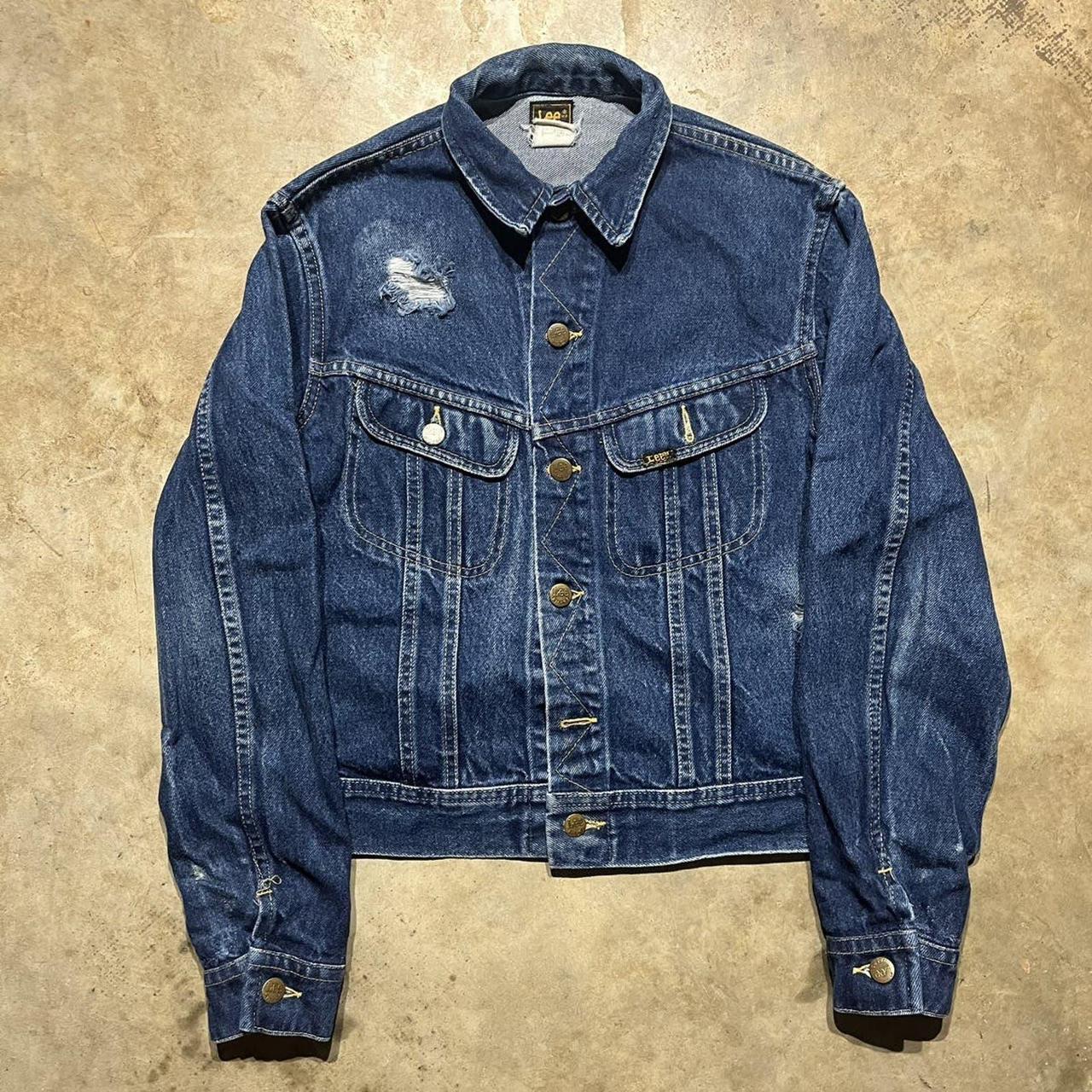 Vintage 90s Lee Trucker Distressed Denim... - Depop