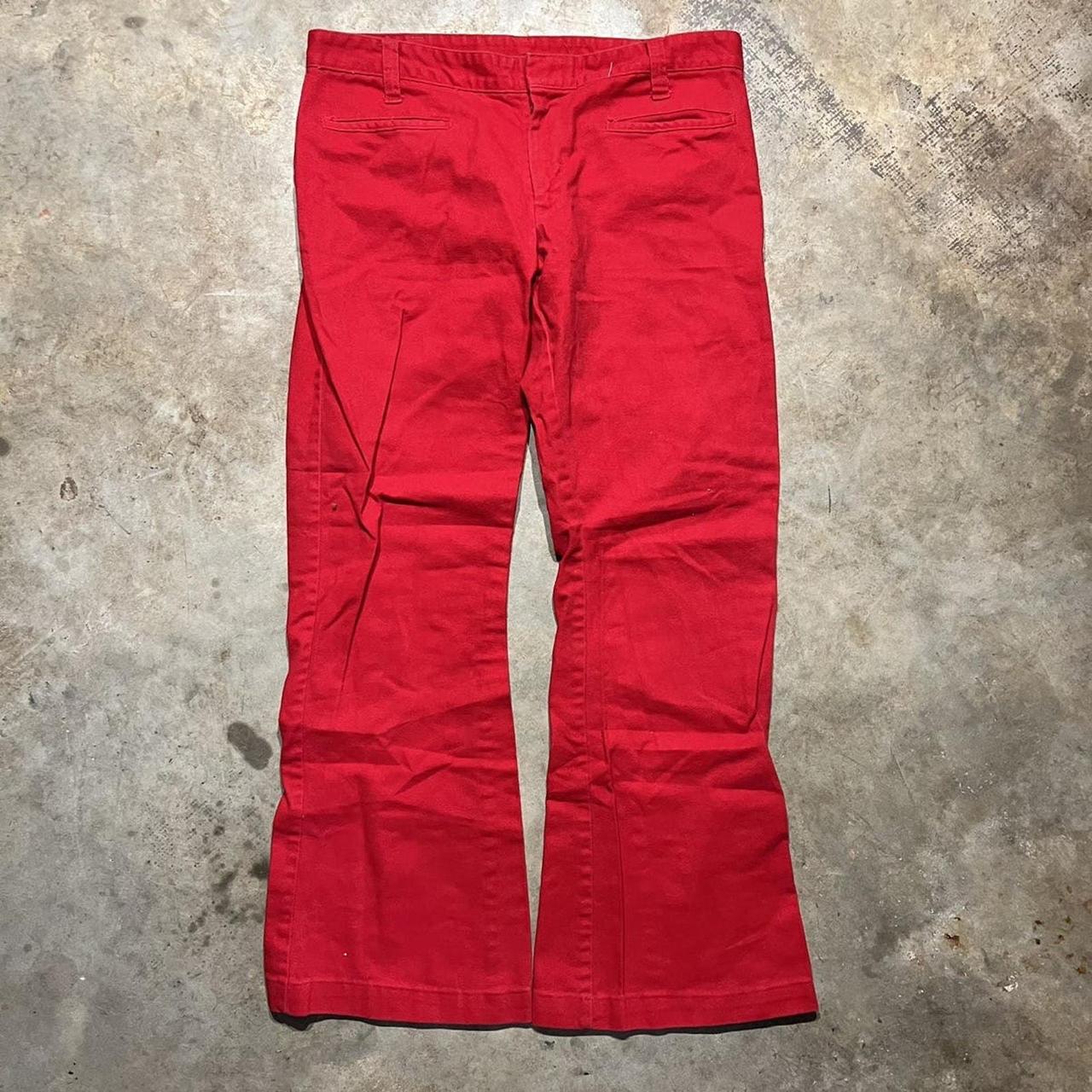 Vintage 70s JCPenney Red Bell Bottom Flared Pants... - Depop