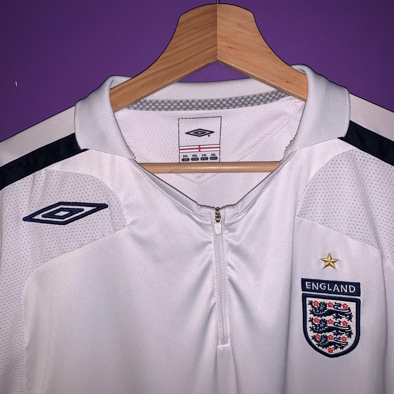 🔹 Umbro England Football Polo Shirt Zip Up T-Shirt... - Depop