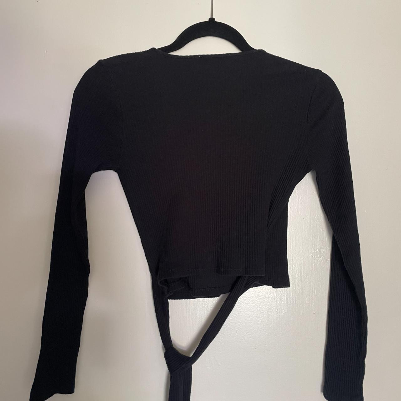 Zara wrap top, long sleeve, size S