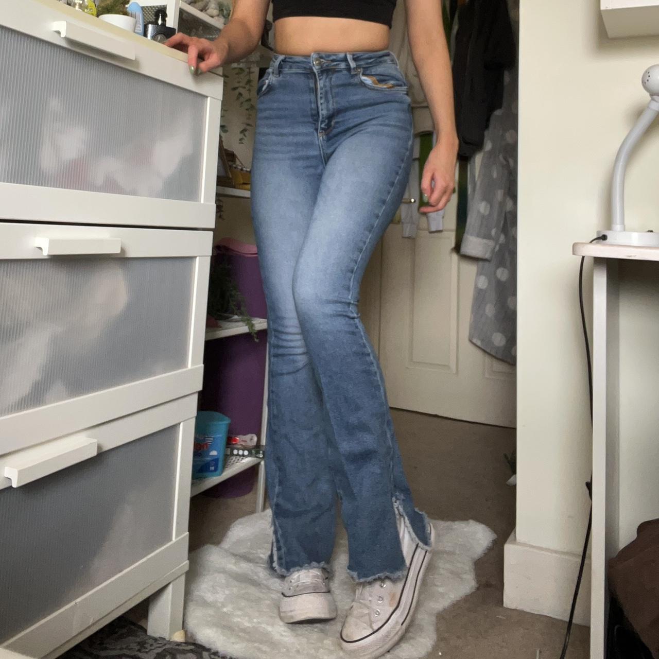 subdued split hem flared jeans💕 -RRP £60 -size 27W,... - Depop