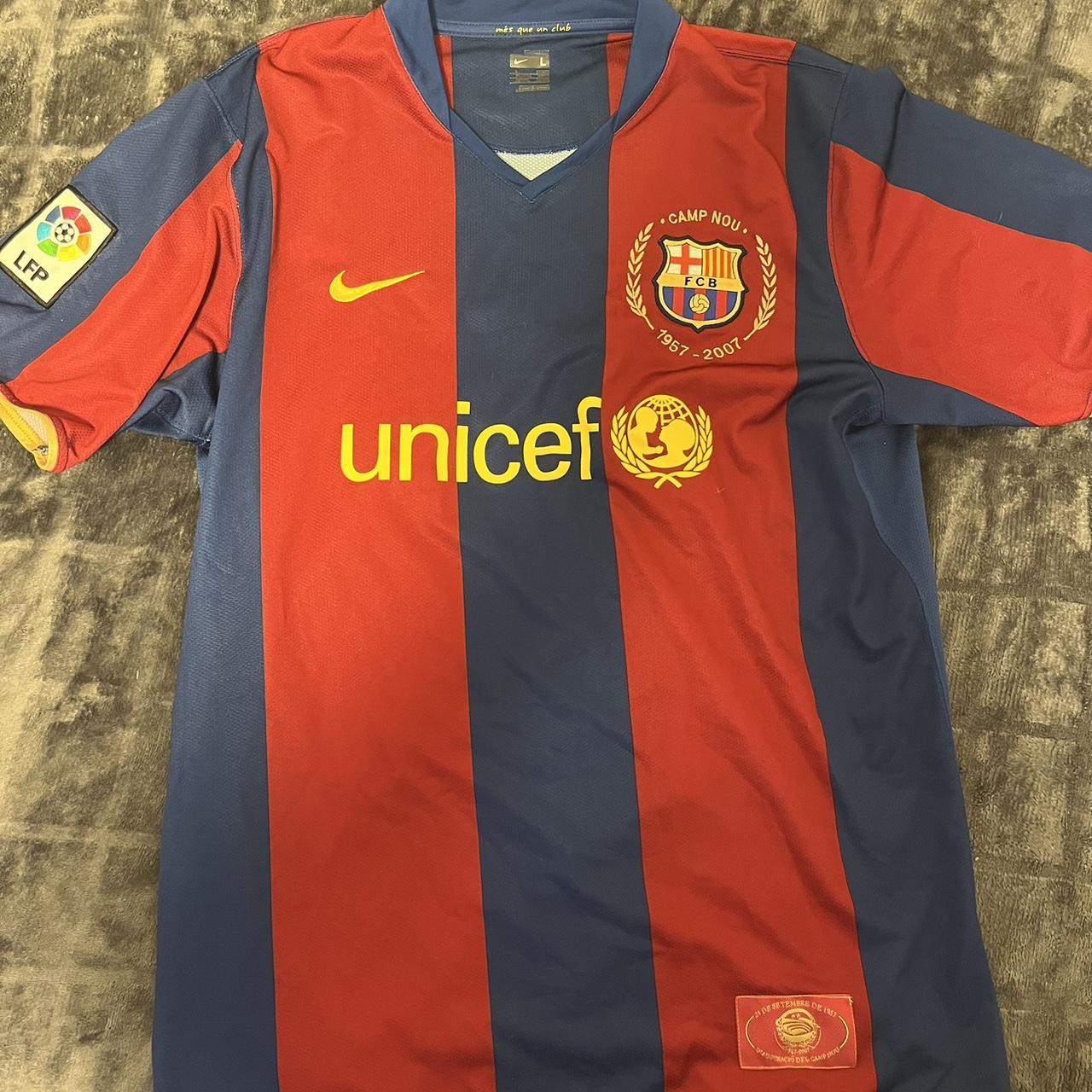 Retro Barcelona top 2007/8 kit, number 7 on the... - Depop