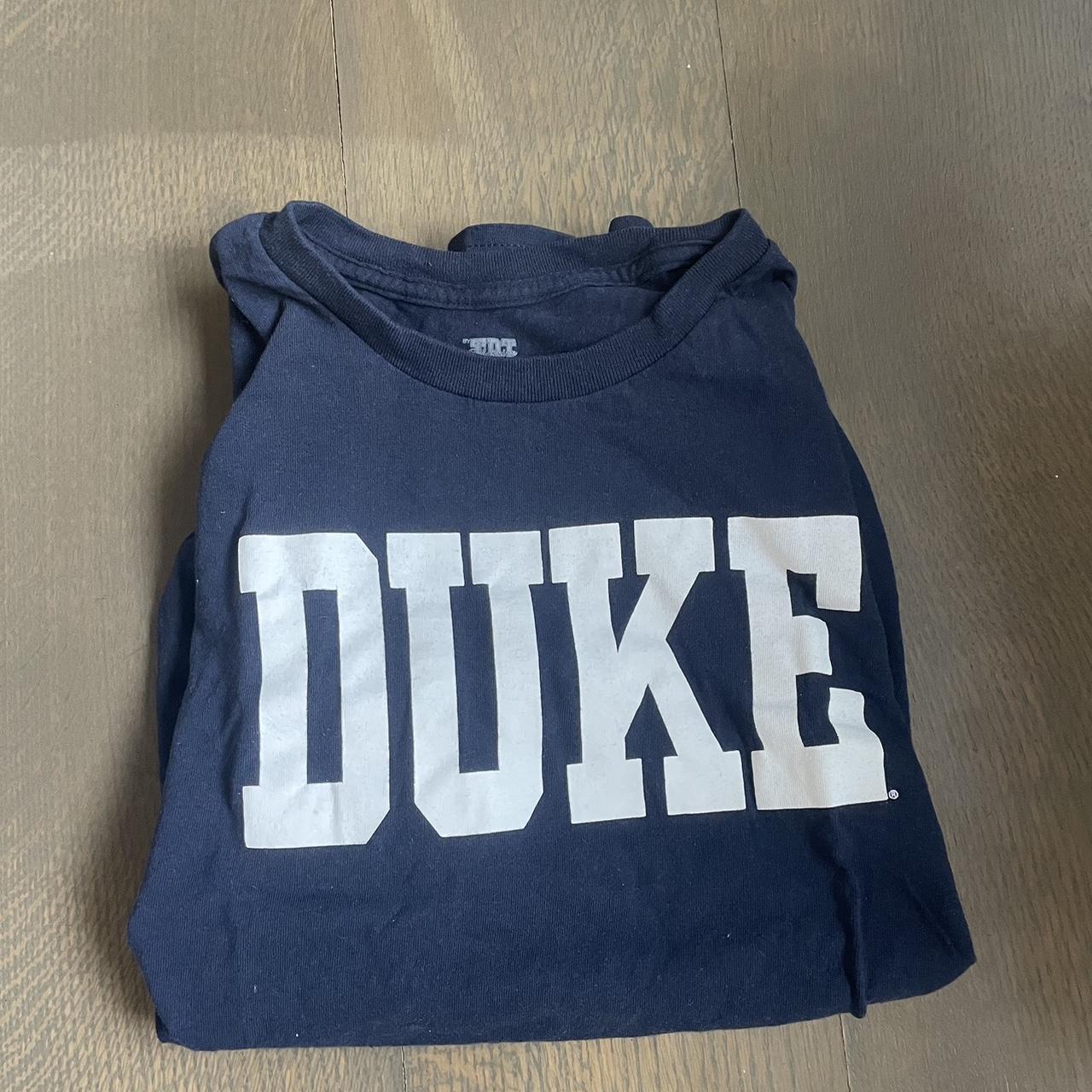 Duke Men's White and Navy T-shirt