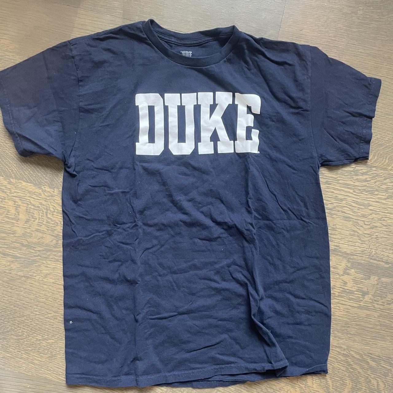 Duke Men's White and Navy T-shirt (2)