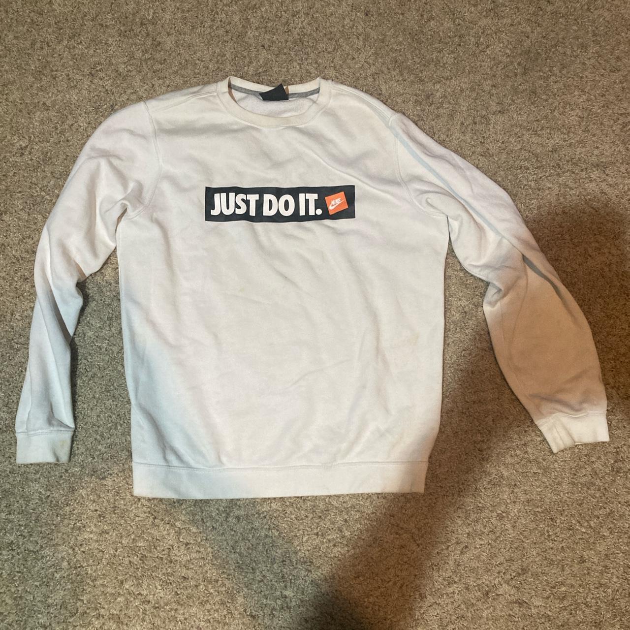 mens nike just do it sweatshirt