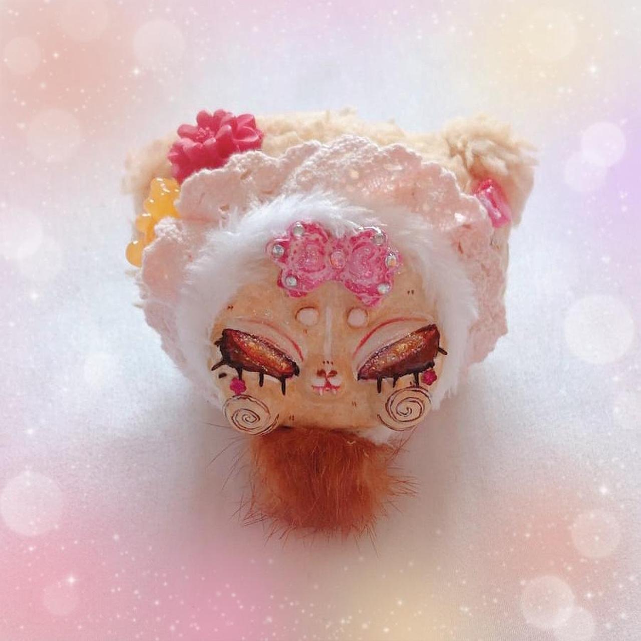 gyaru bear head hairclip/brooch 🐻 cute for... - Depop